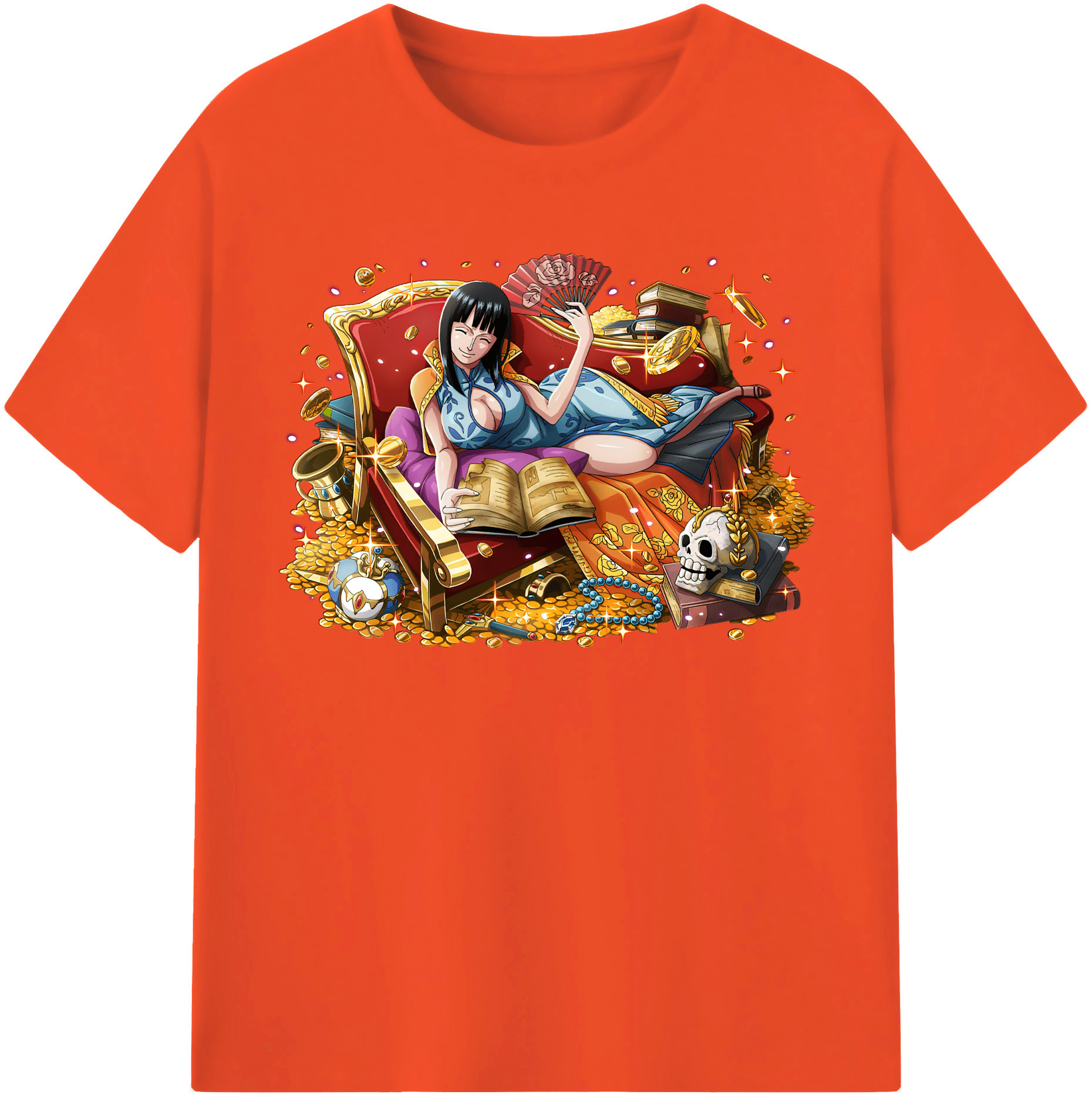 ワンピース ニコ・ロビン ONE PIECE Nico Robin 綿100％半袖Tシャツ（フロントプリント）