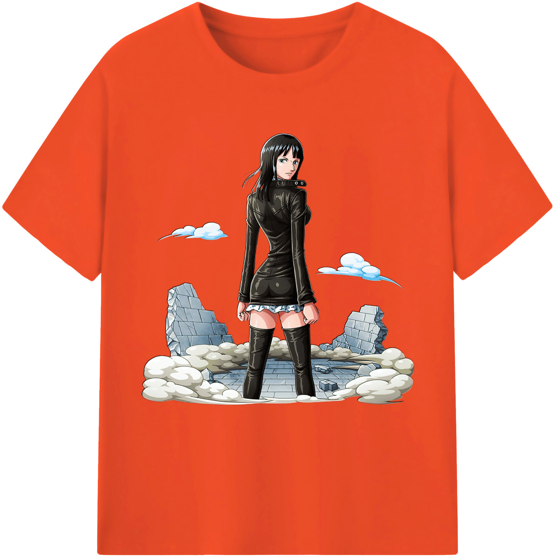 ワンピース ニコ・ロビン ONE PIECE Nico Robin 綿100％半袖Tシャツ（フロントプリント）