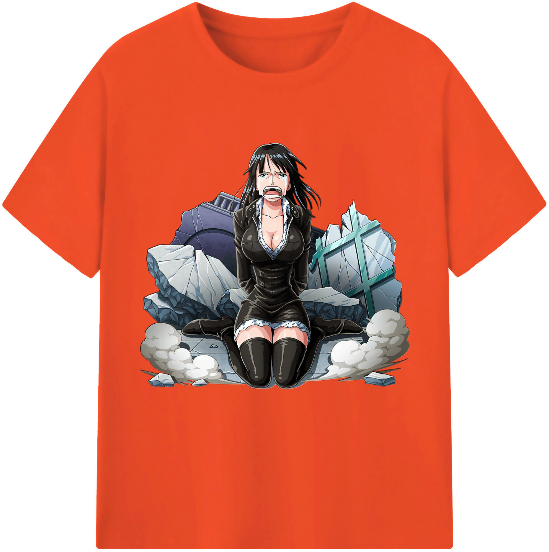 ワンピース ニコ・ロビン ONE PIECE Nico Robin 綿100％半袖Tシャツ（フロントプリント）