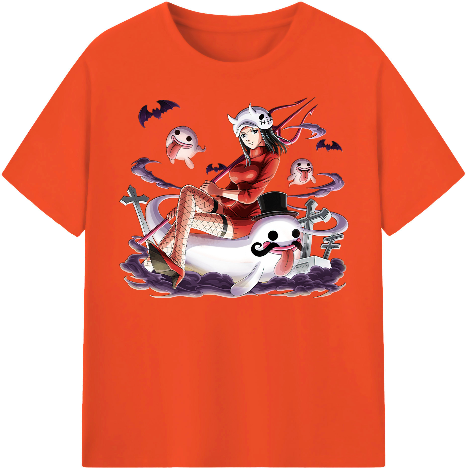 ワンピース ニコ・ロビン ONE PIECE Nico Robin 綿100％半袖Tシャツ（フロントプリント）