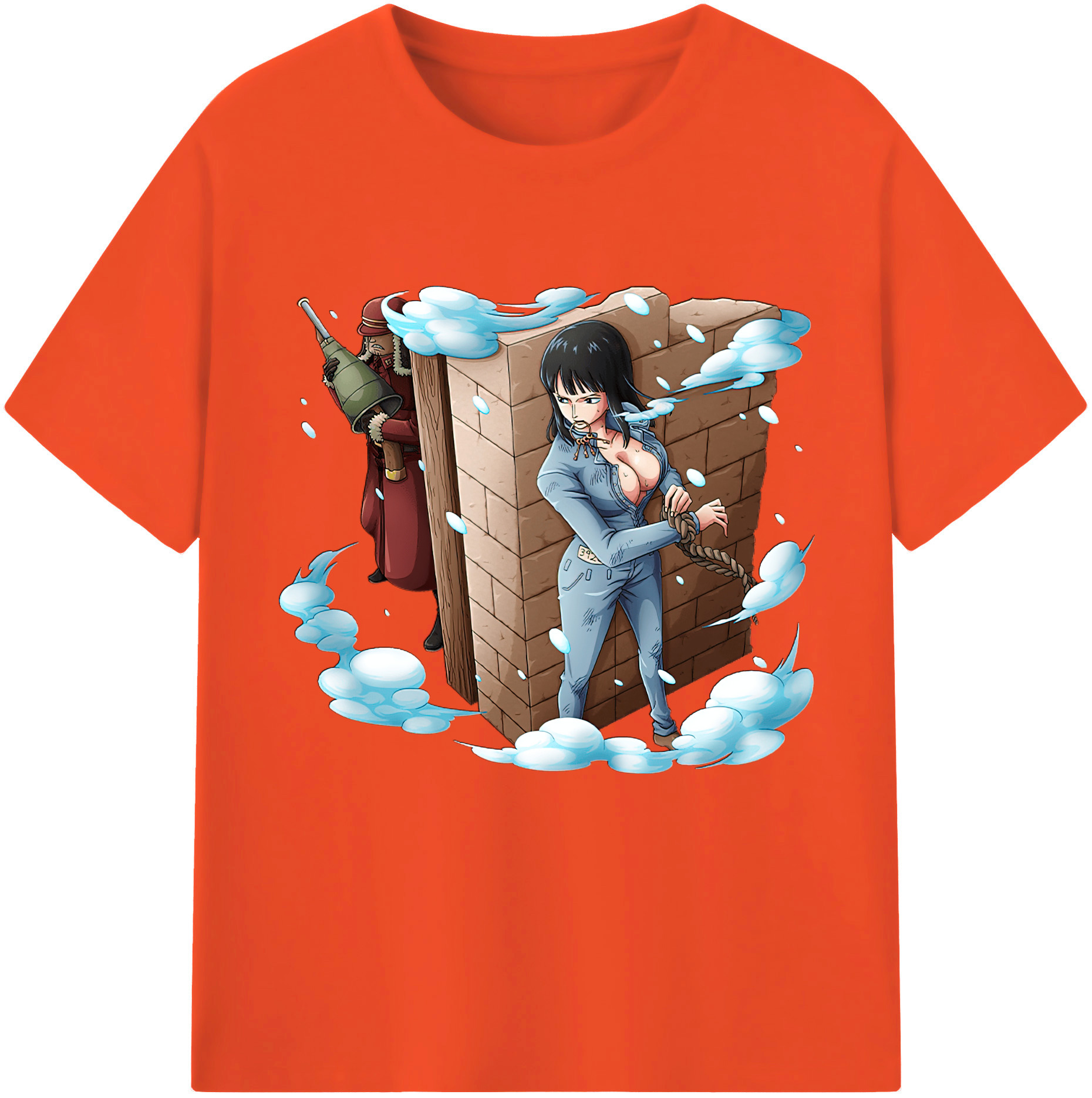 ワンピース ニコ・ロビン ONE PIECE Nico Robin 綿100％半袖Tシャツ（フロントプリント）