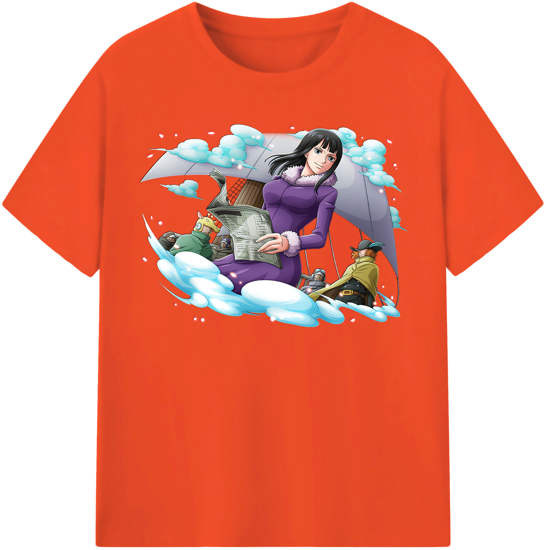 ワンピース ニコ・ロビン ONE PIECE Nico Robin 綿100％半袖Tシャツ（フロントプリント）