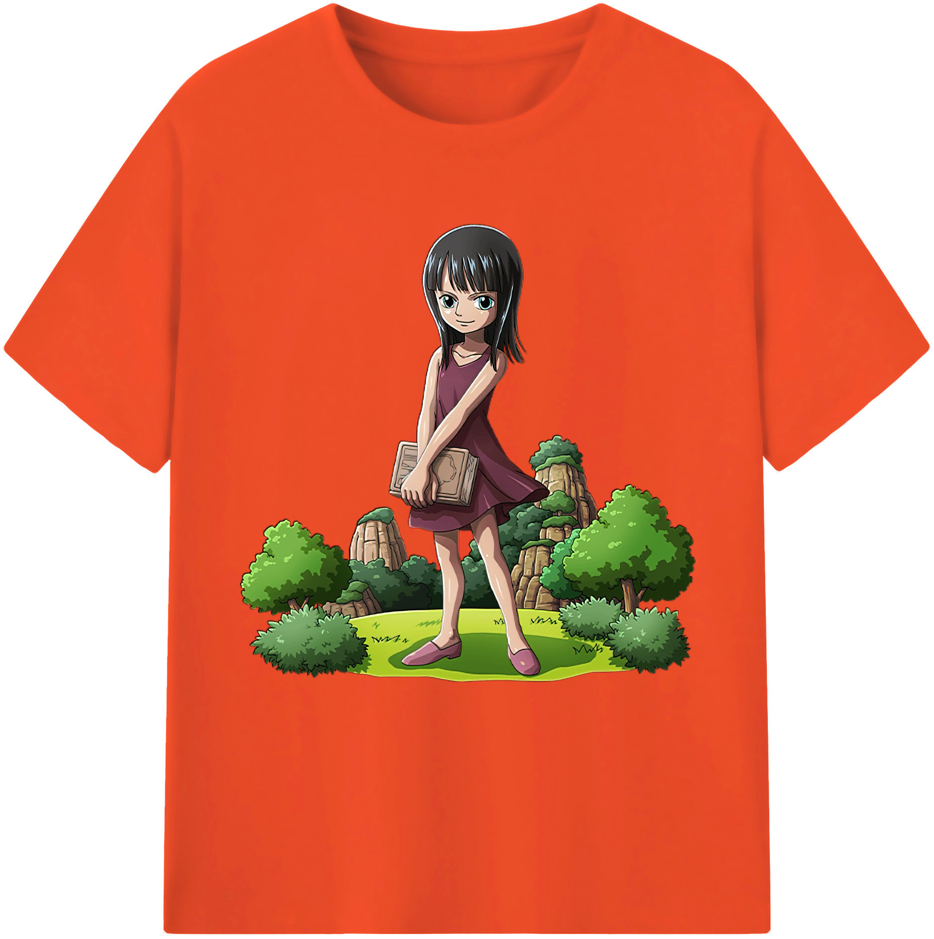 ワンピース ニコ・ロビン ONE PIECE Nico Robin 綿100％半袖Tシャツ（フロントプリント）