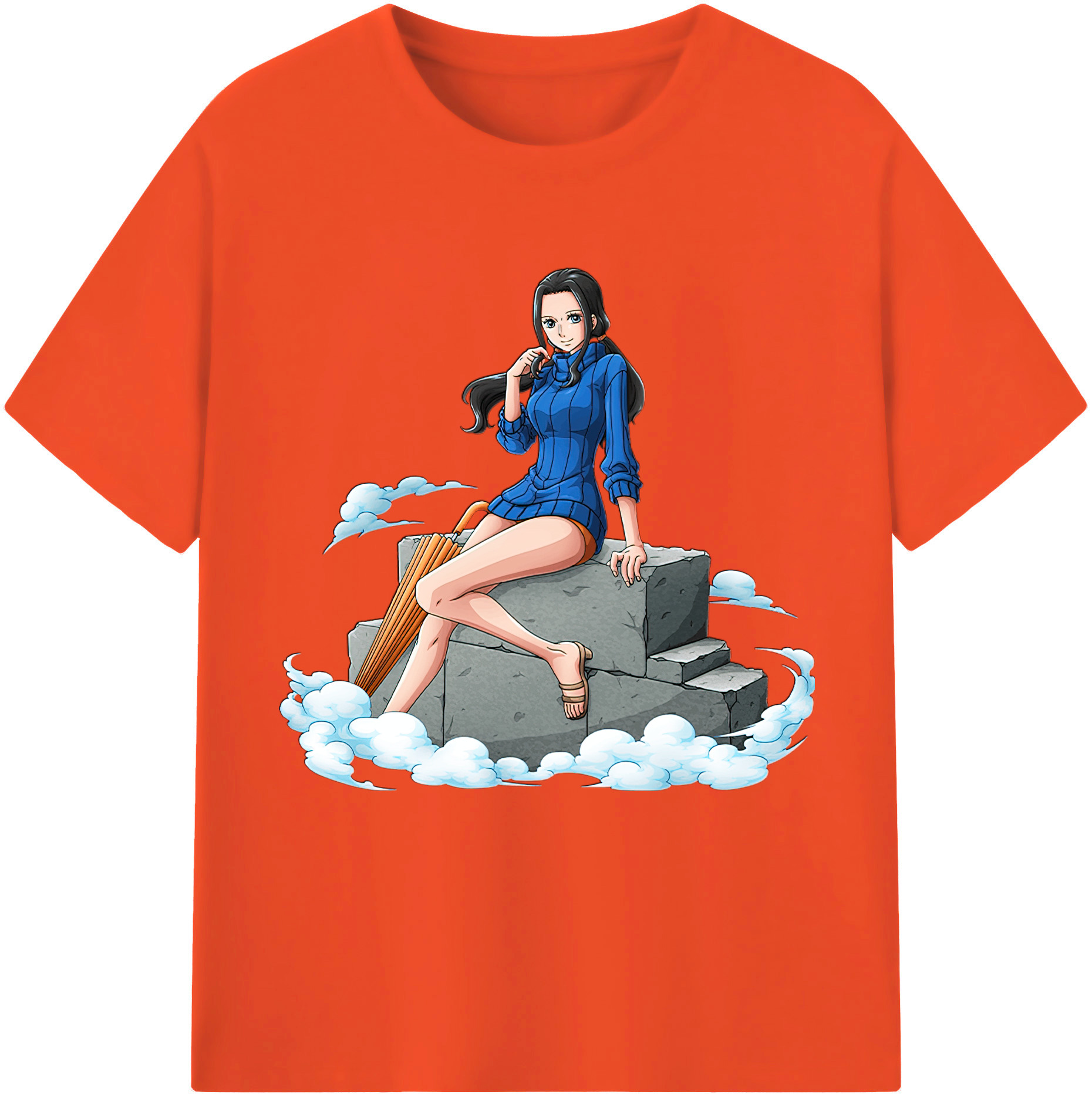 ワンピース ニコ・ロビン ONE PIECE Nico Robin 綿100％半袖Tシャツ（フロントプリント）