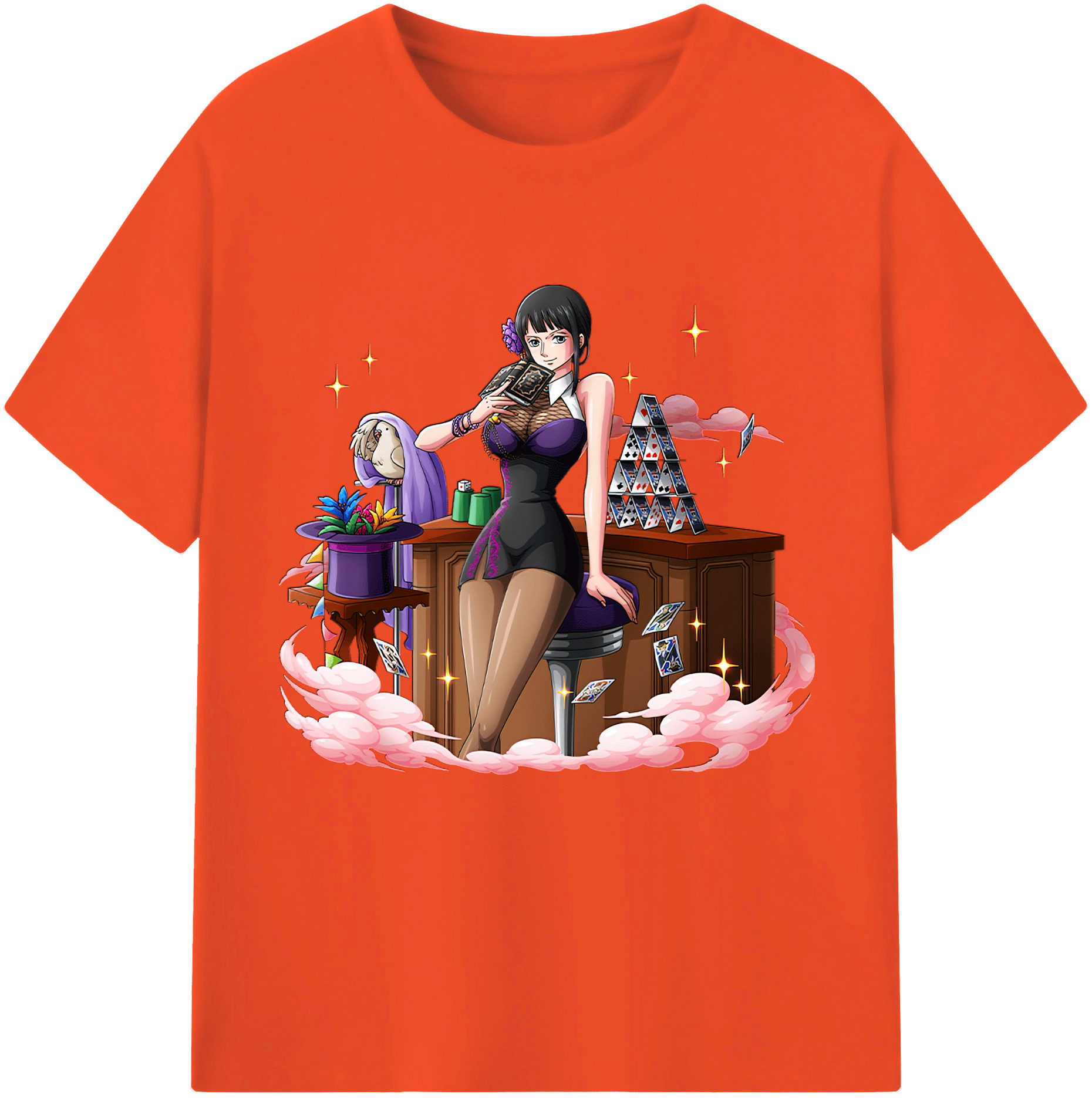 ワンピース ニコ・ロビン ONE PIECE Nico Robin 綿100％半袖Tシャツ（フロントプリント）