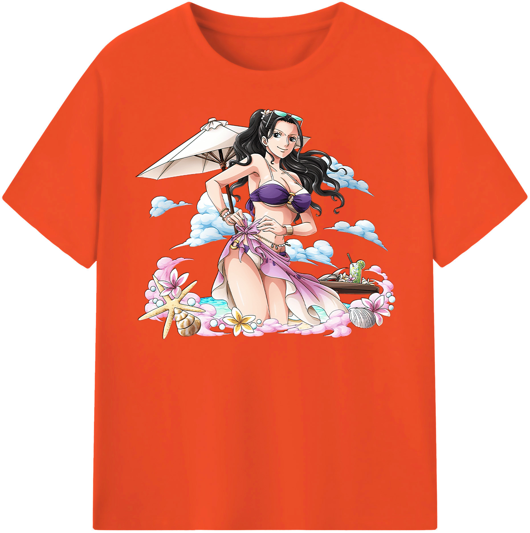 ワンピース ニコ・ロビン ONE PIECE Nico Robin 綿100％半袖Tシャツ（フロントプリント）