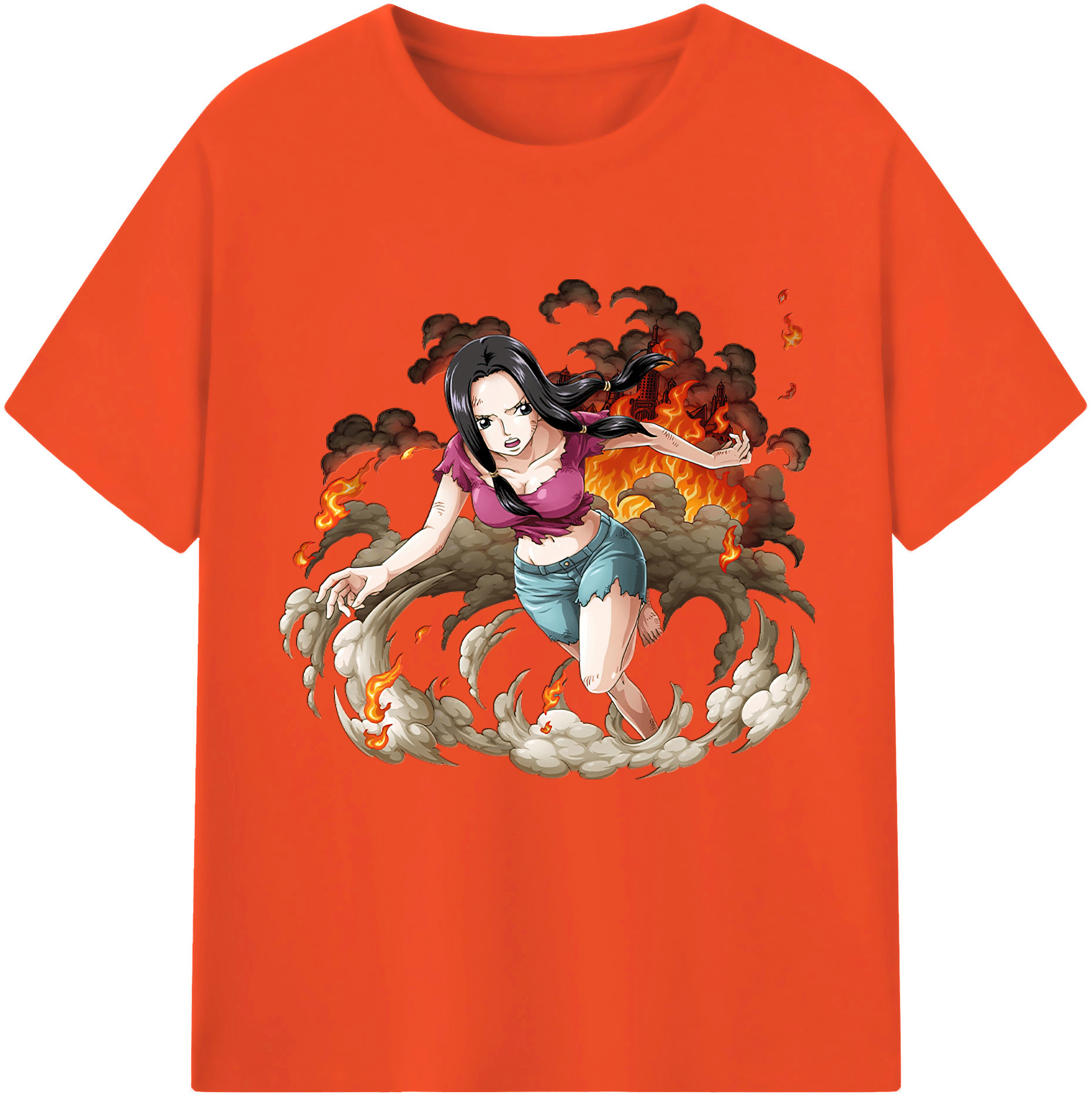 ワンピース ニコ・ロビン ONE PIECE Nico Robin 綿100％半袖Tシャツ（フロントプリント）