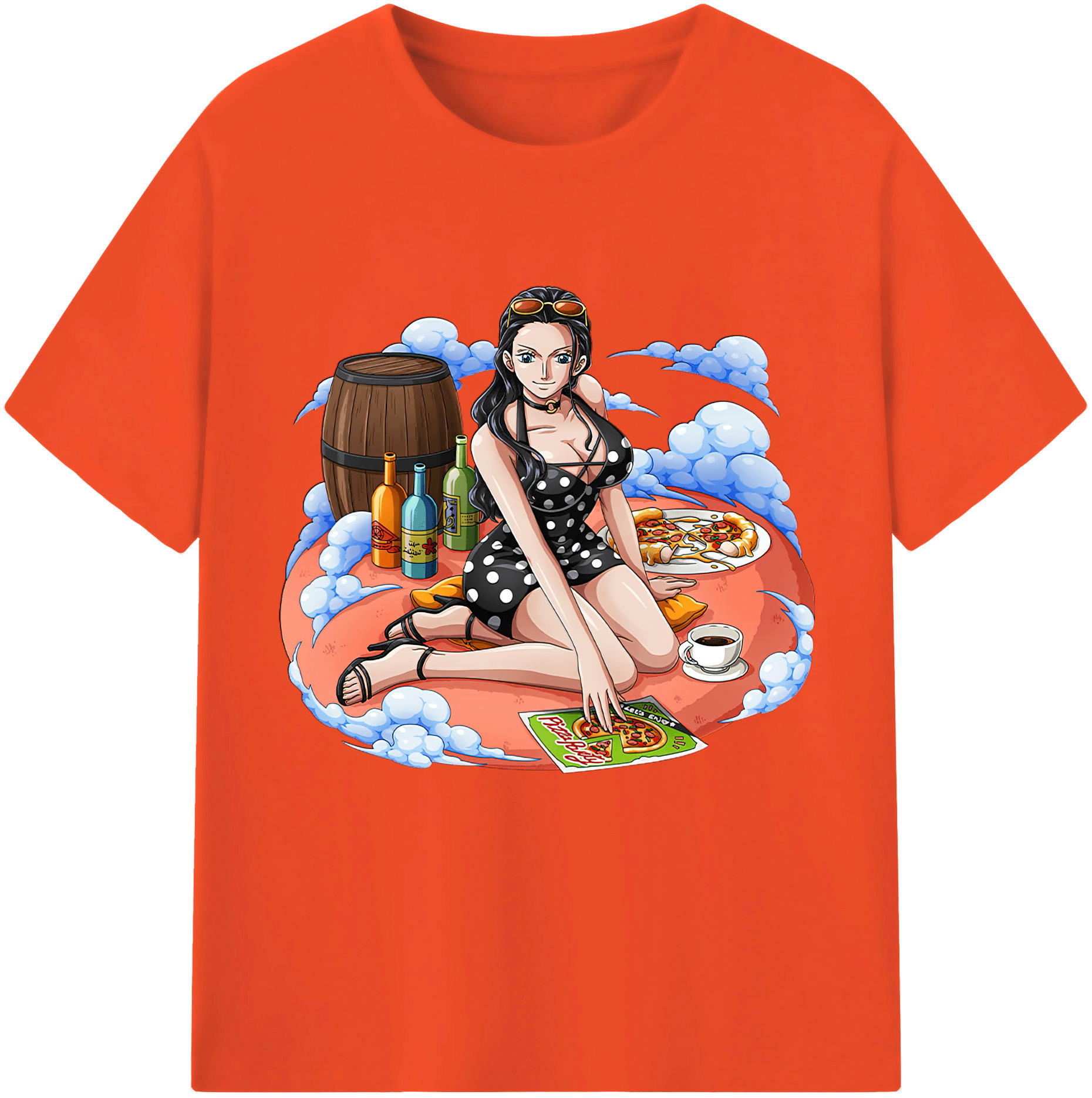 ワンピース ニコ・ロビン ONE PIECE Nico Robin 綿100％半袖Tシャツ（フロントプリント）
