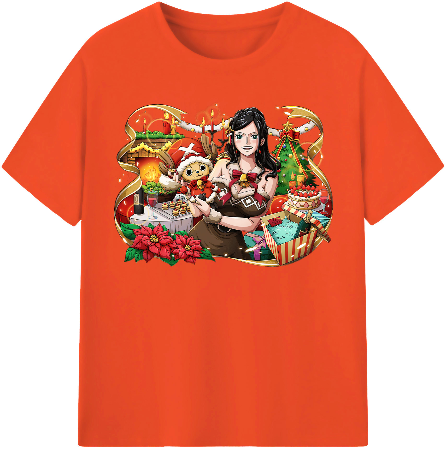 ワンピース ニコ・ロビン ONE PIECE Nico Robin 綿100％半袖Tシャツ（フロントプリント）