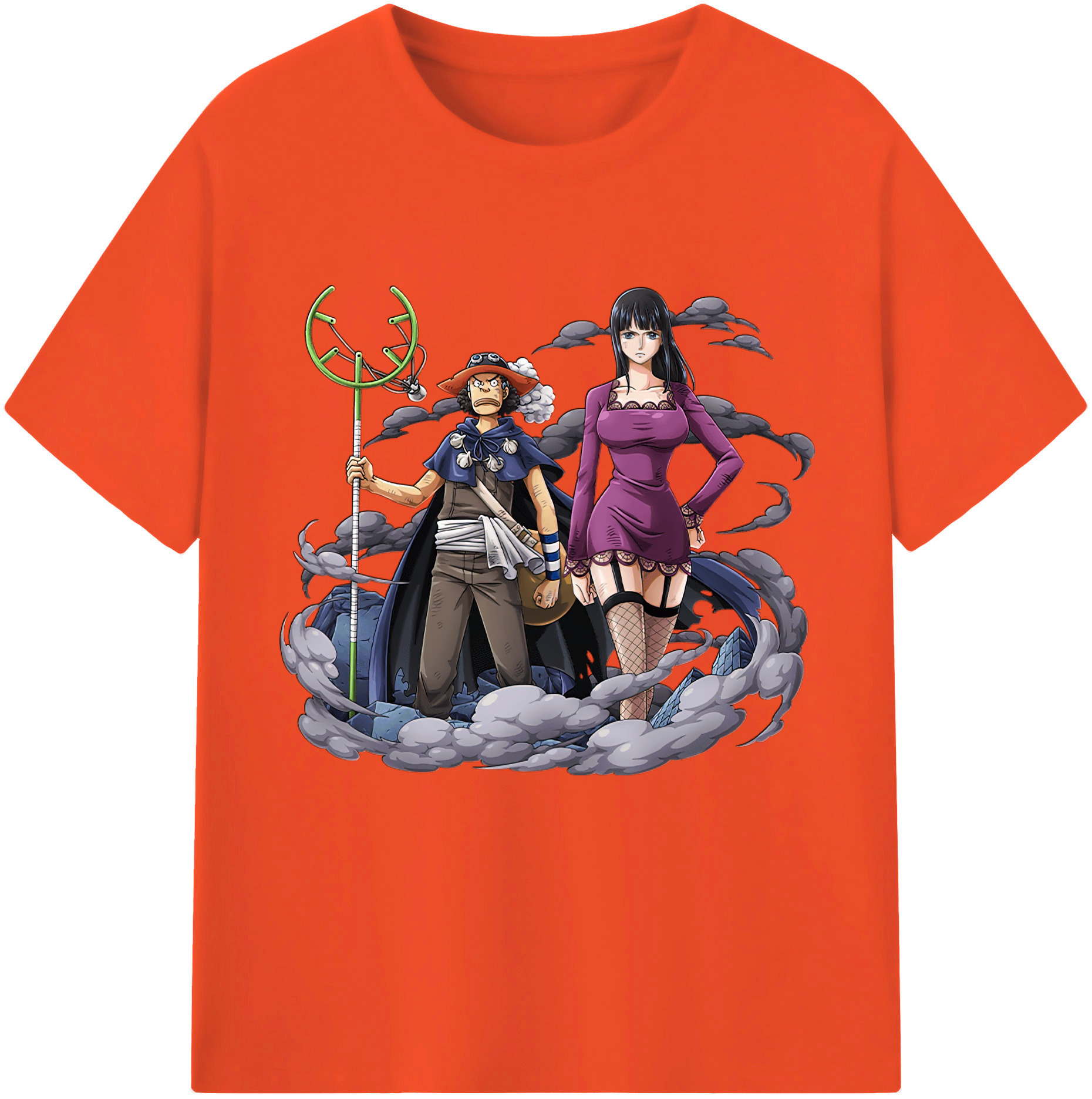 ワンピース ニコ・ロビン ONE PIECE Nico Robin 綿100％半袖Tシャツ（フロントプリント）