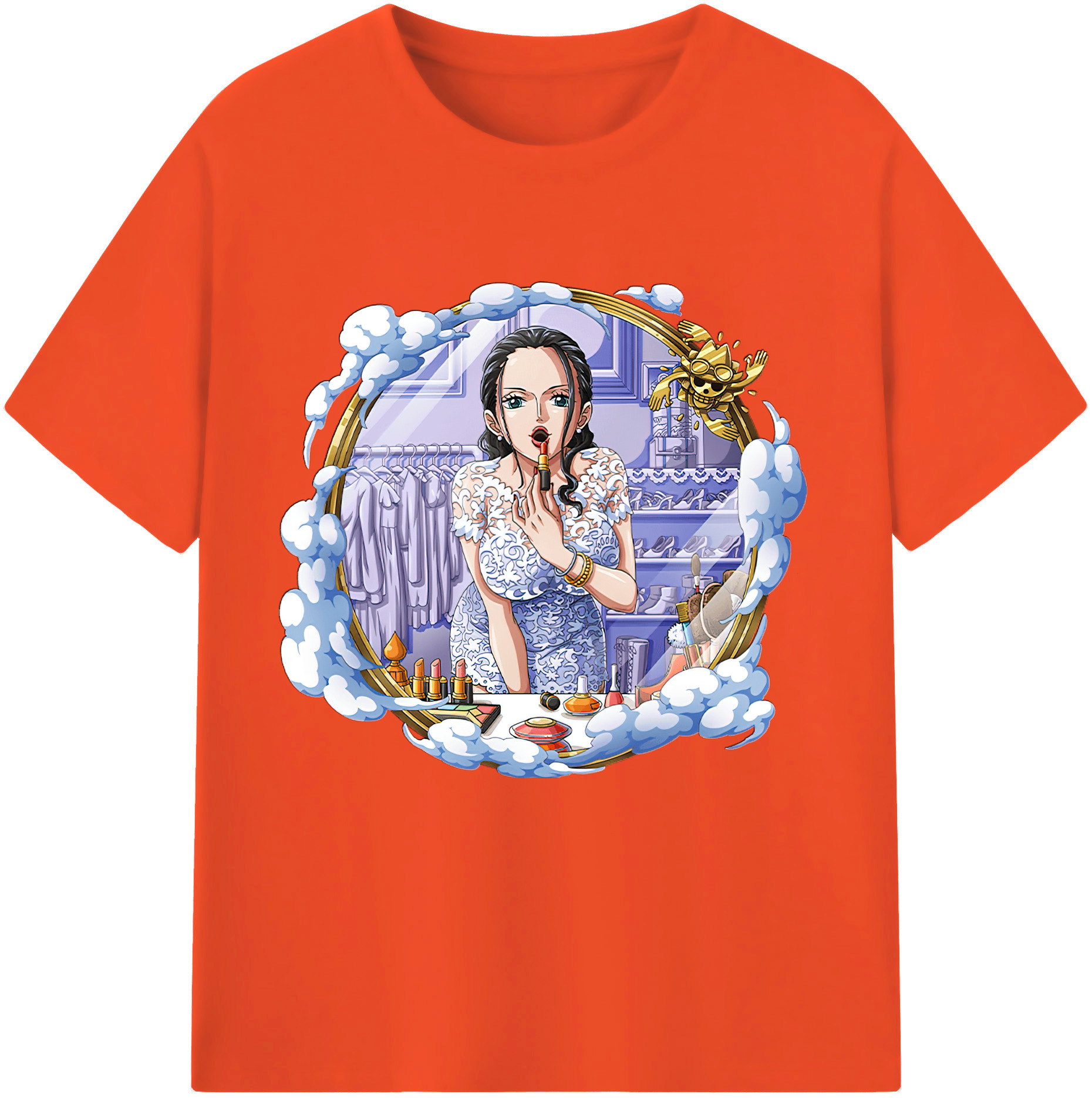 ワンピース ニコ・ロビン ONE PIECE Nico Robin 綿100％半袖Tシャツ（フロントプリント）