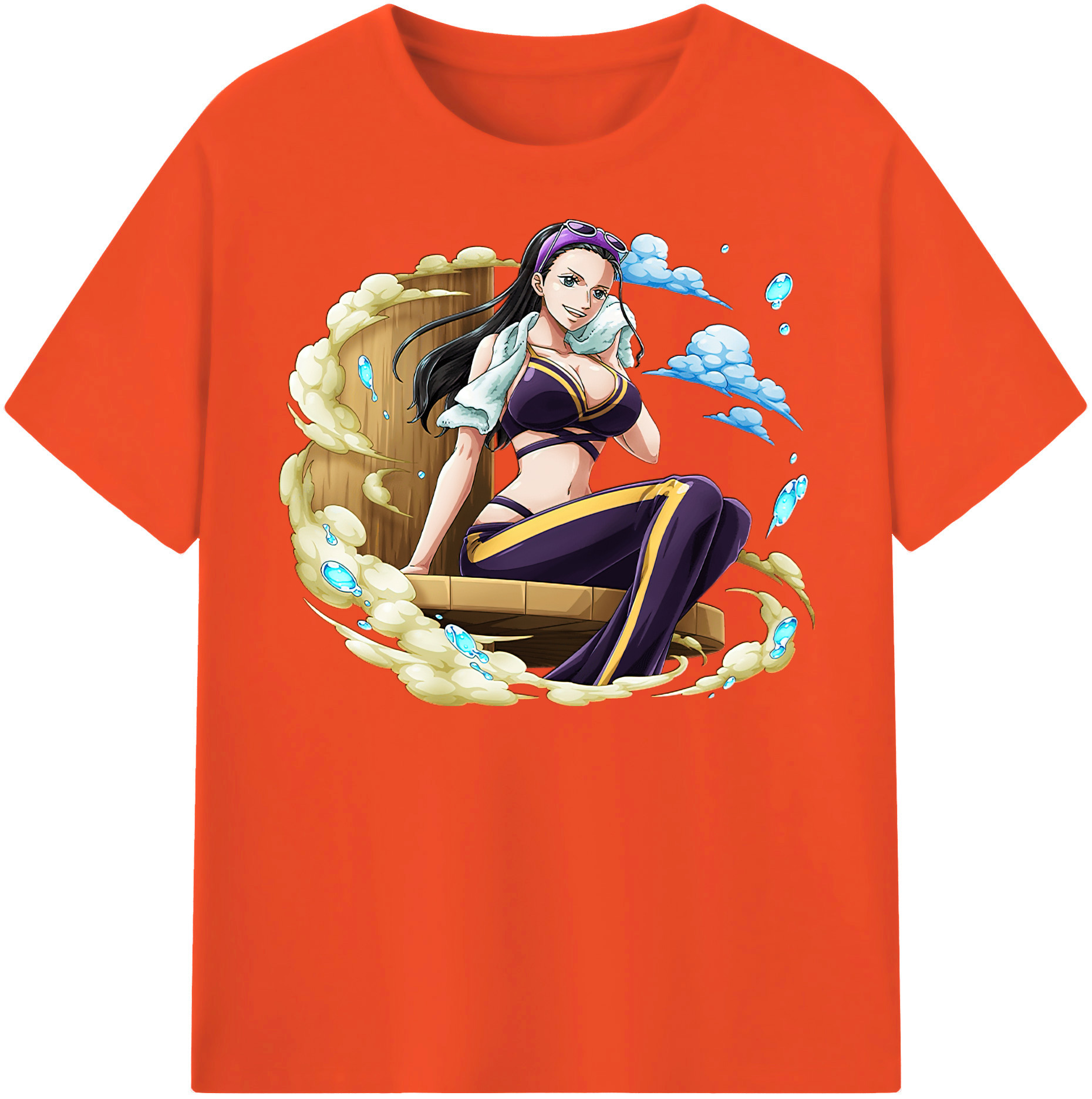 ワンピース ニコ・ロビン ONE PIECE Nico Robin 綿100％半袖Tシャツ（フロントプリント）