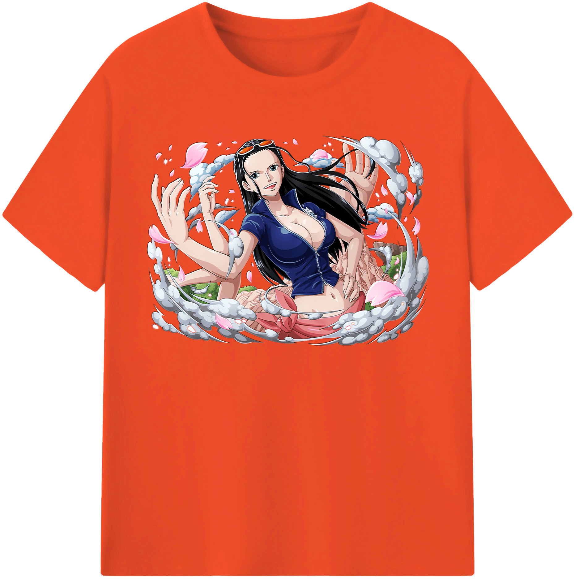 ワンピース ニコ・ロビン ONE PIECE Nico Robin 綿100％半袖Tシャツ（フロントプリント）