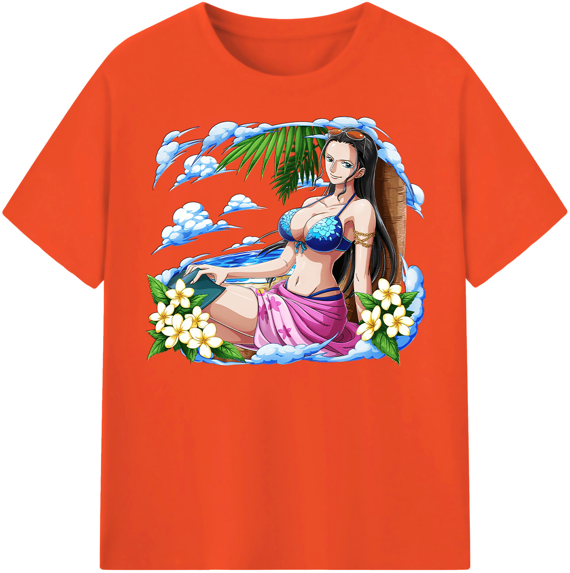 ワンピース ニコ・ロビン ONE PIECE Nico Robin 綿100％半袖Tシャツ（フロントプリント）