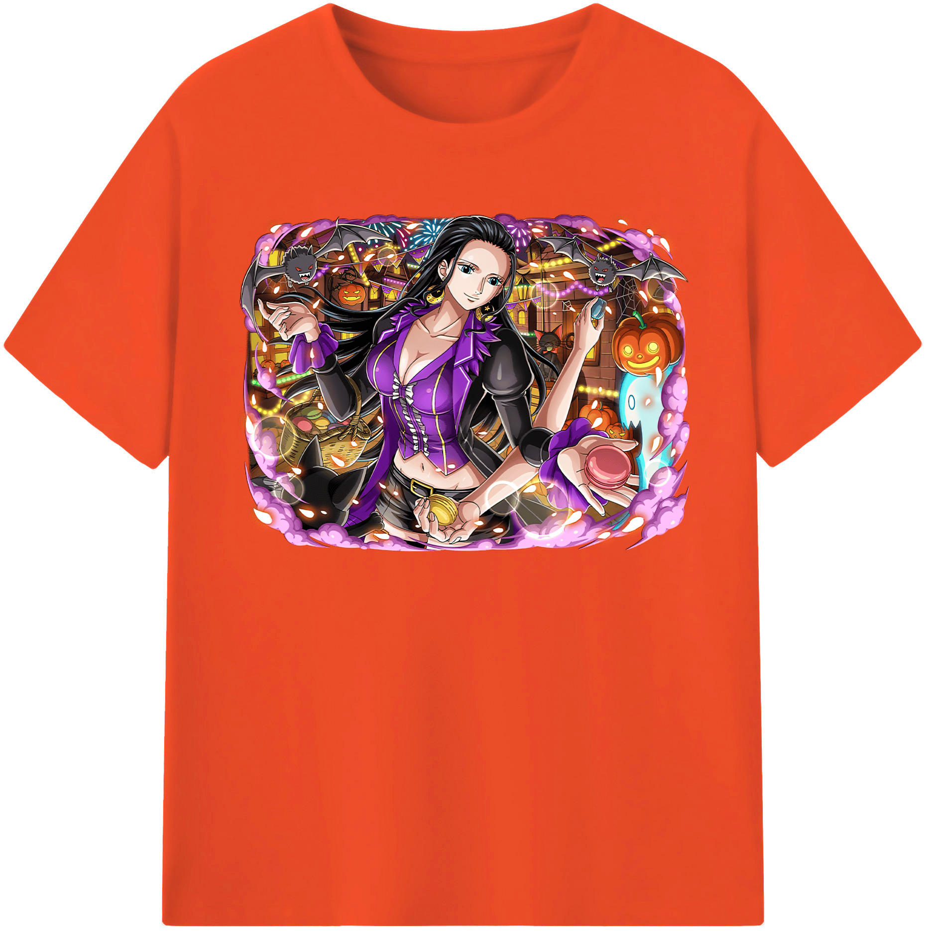 ワンピース ニコ・ロビン ONE PIECE Nico Robin 綿100％半袖Tシャツ（フロントプリント）