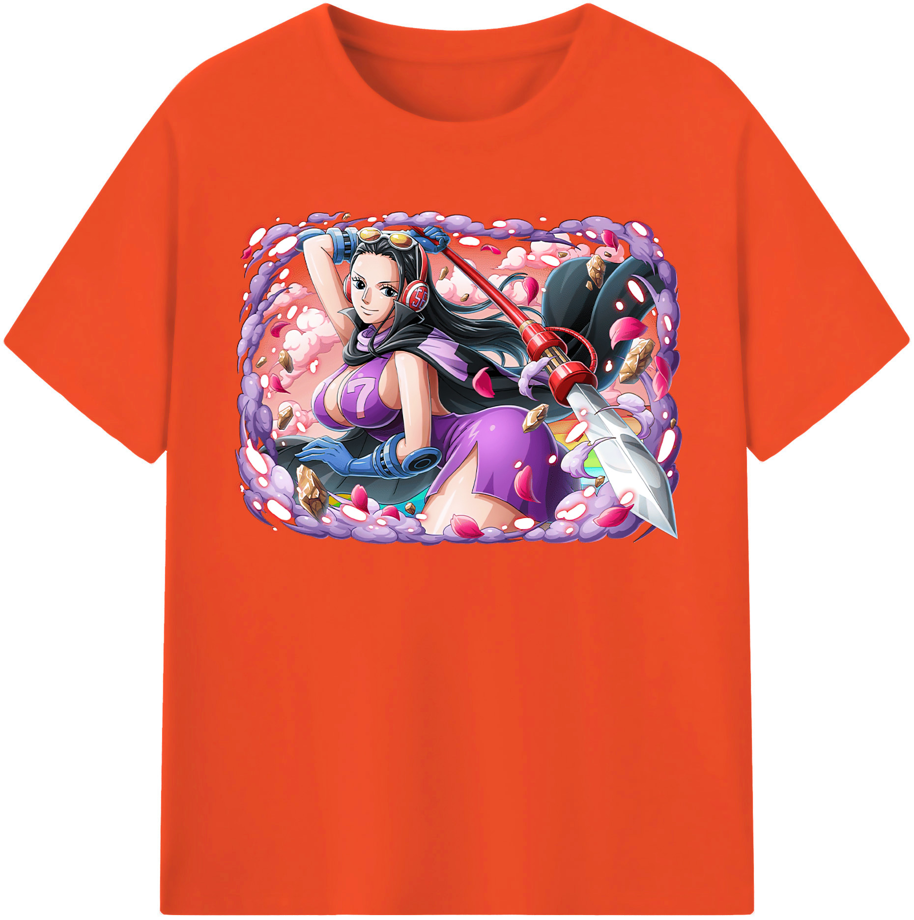 ワンピース ニコ・ロビン ONE PIECE Nico Robin 綿100％半袖Tシャツ（フロントプリント）