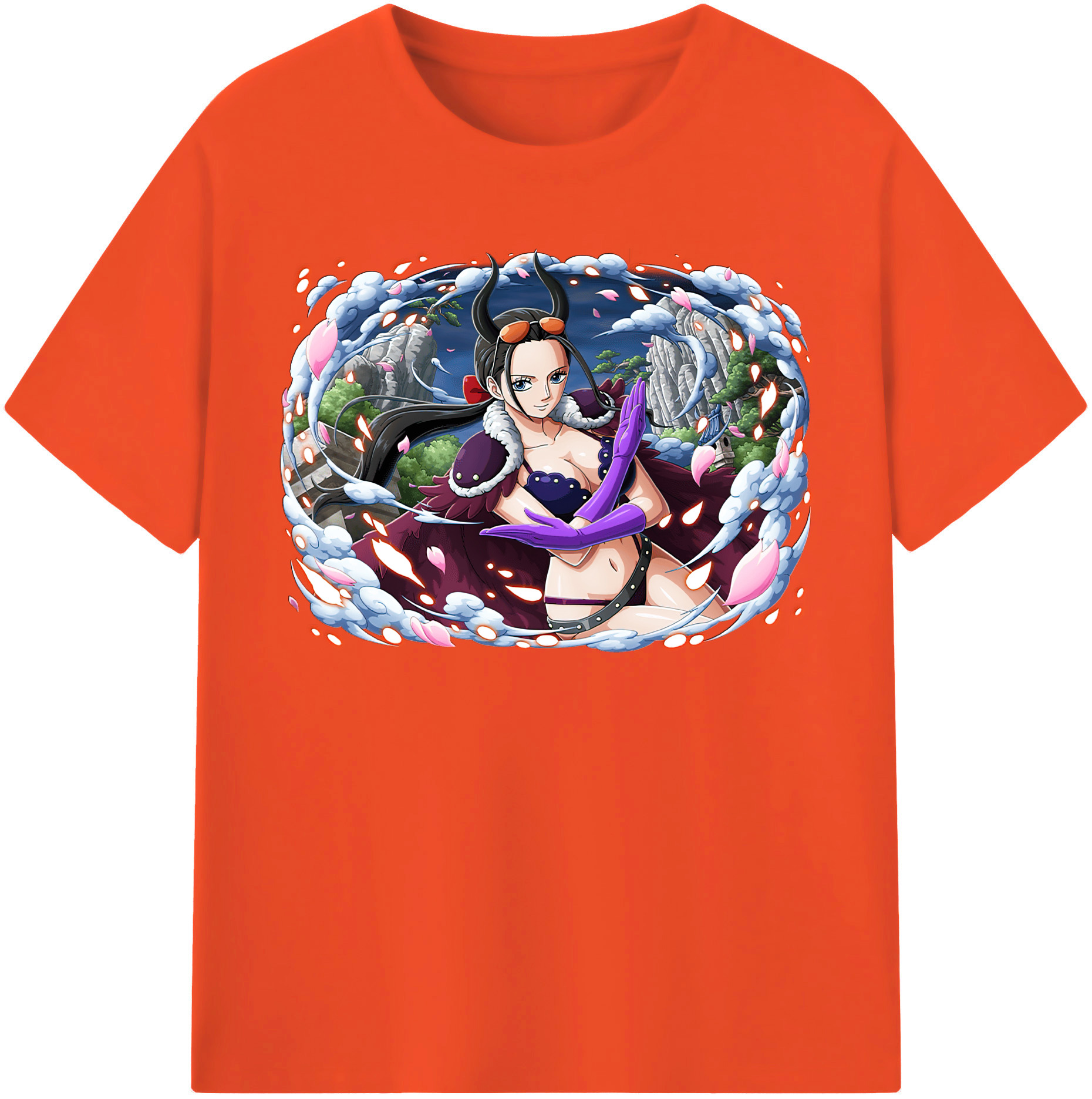 ワンピース ニコ・ロビン ONE PIECE Nico Robin 綿100％半袖Tシャツ（フロントプリント）