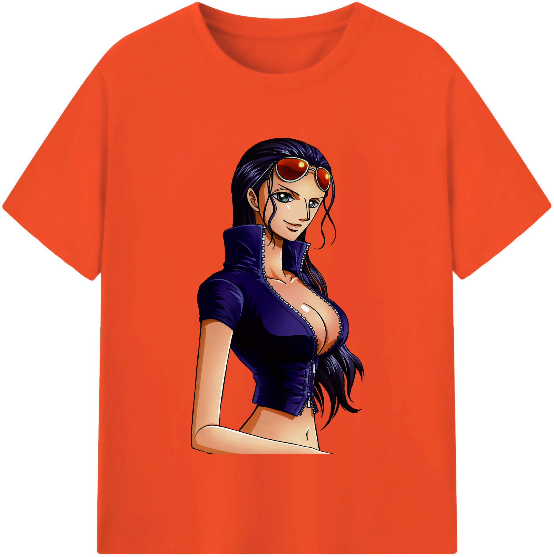 ワンピース ニコ・ロビン ONE PIECE Nico Robin 綿100％半袖Tシャツ（フロントプリント）
