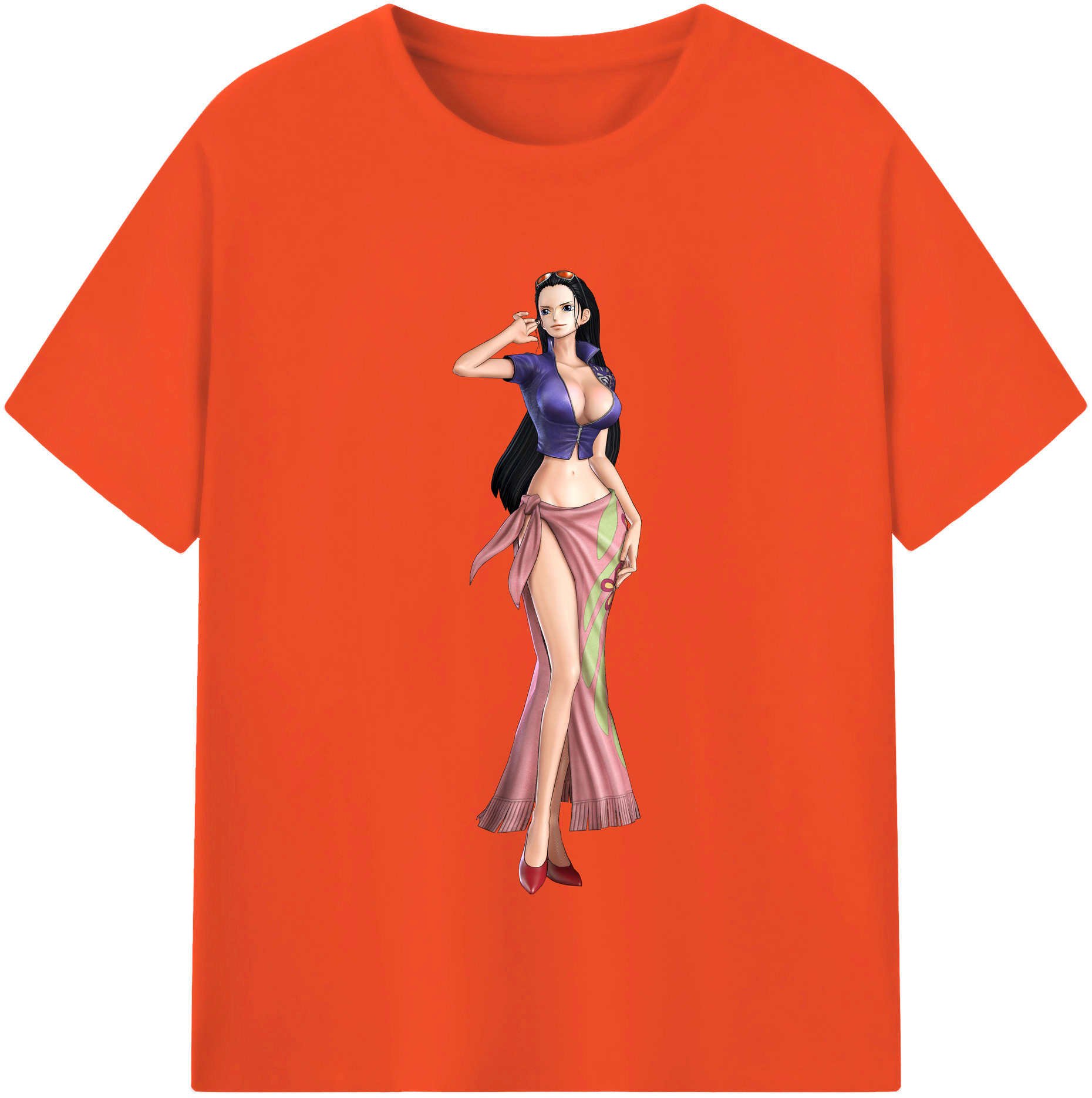 ワンピース ニコ・ロビン ONE PIECE Nico Robin 綿100％半袖Tシャツ（フロントプリント）