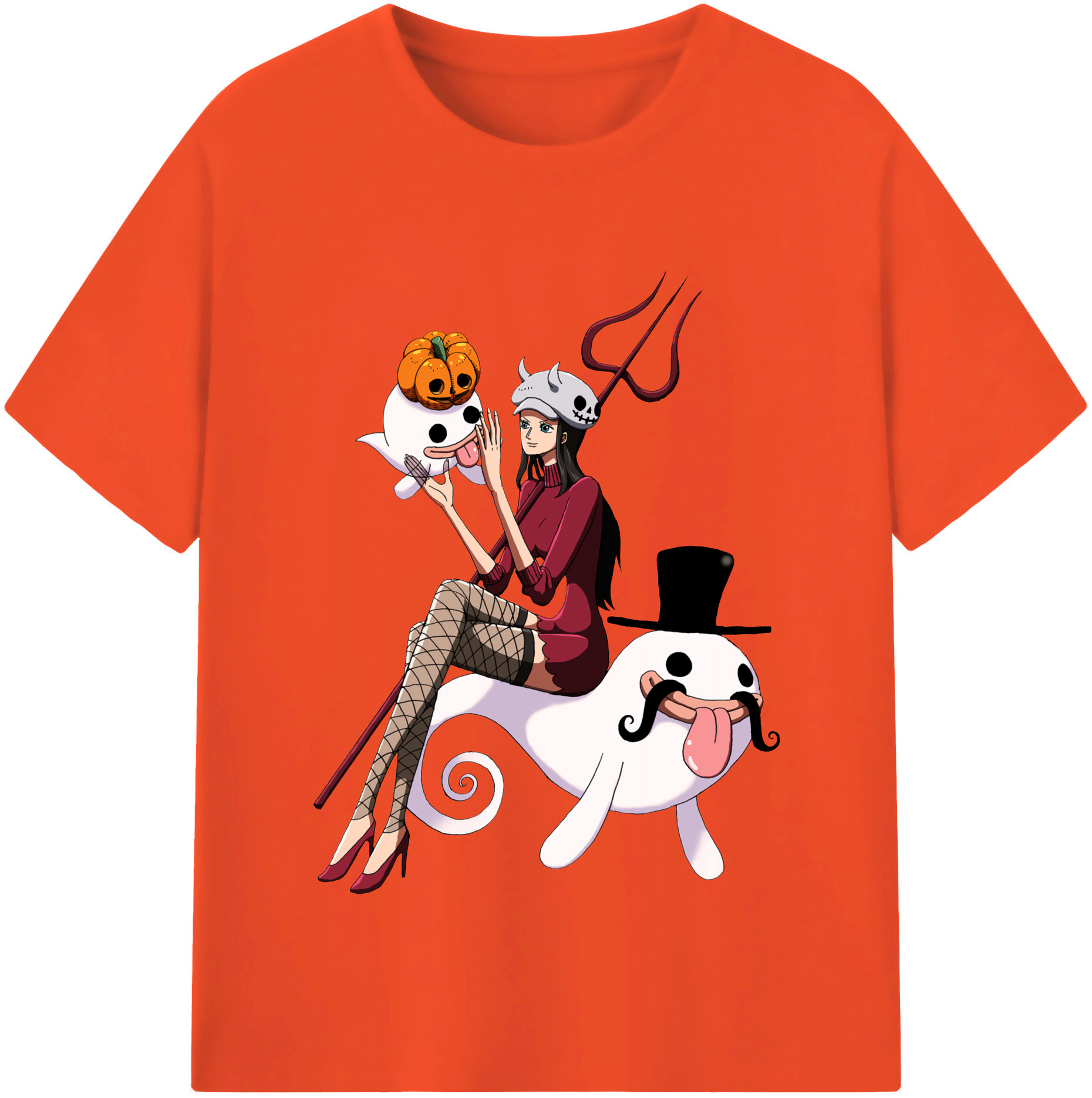 ワンピース ニコ・ロビン ONE PIECE Nico Robin 綿100％半袖Tシャツ（フロントプリント）