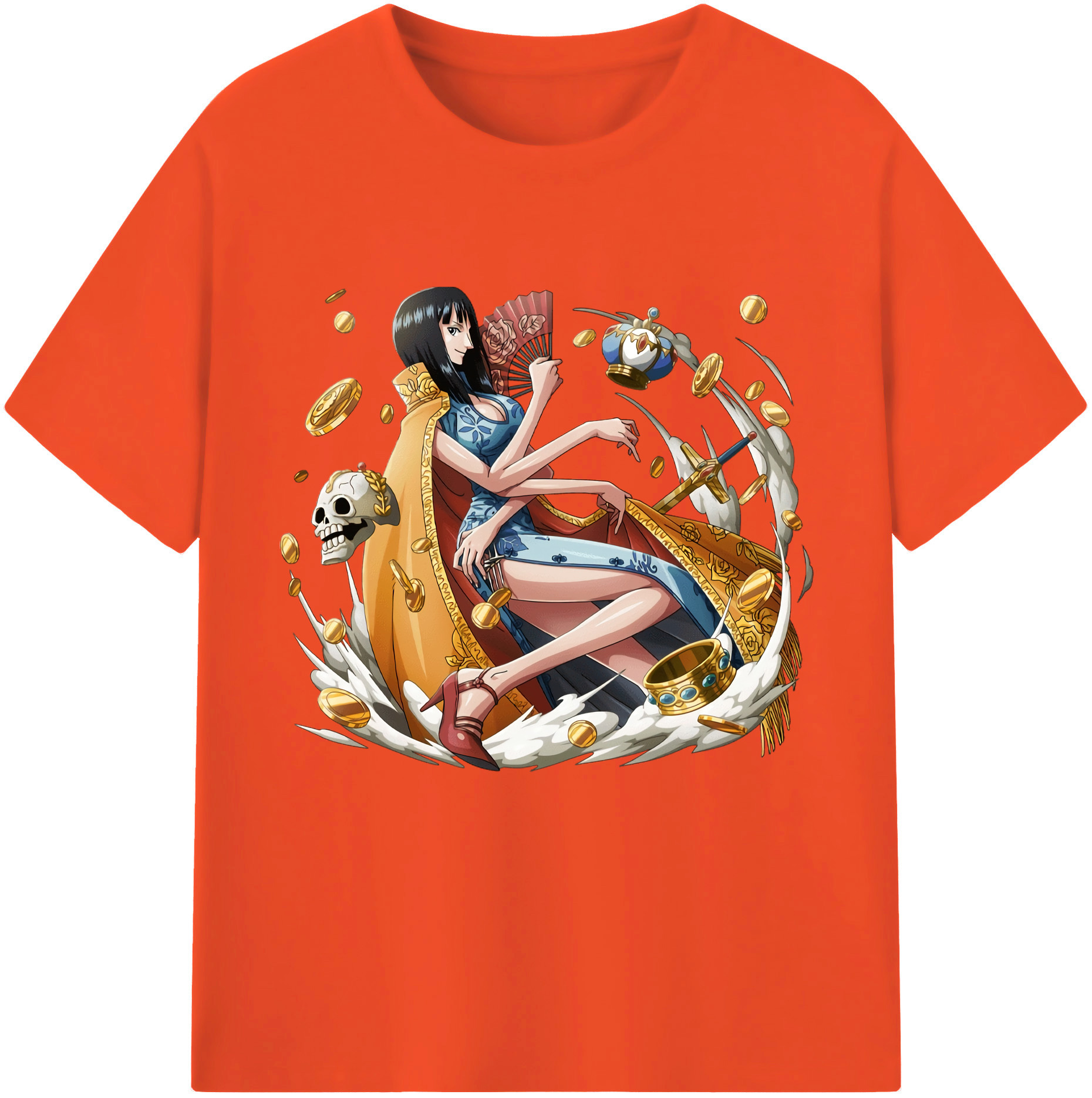 ワンピース ニコ・ロビン ONE PIECE Nico Robin 綿100％半袖Tシャツ（フロントプリント）