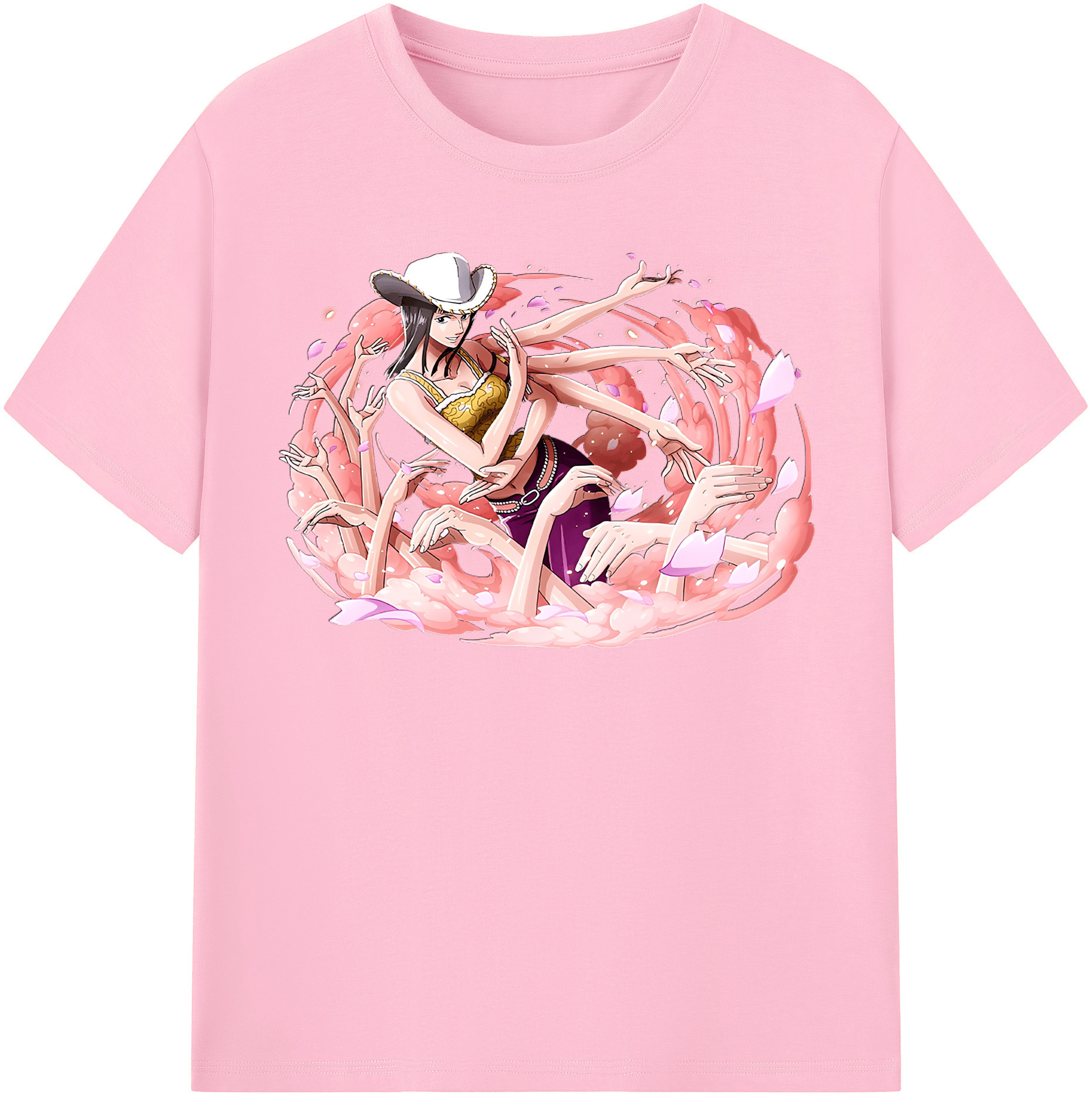 ワンピース ニコ・ロビン ONE PIECE Nico Robin 綿100％半袖Tシャツ（フロントプリント）