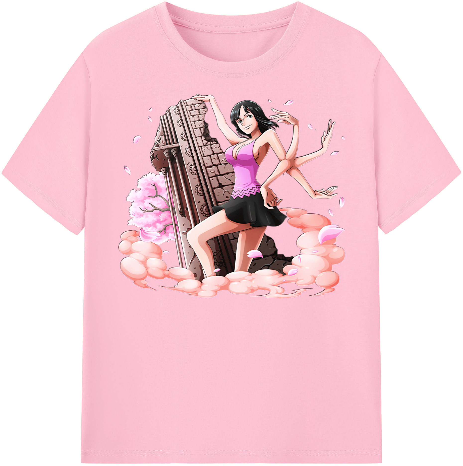 ワンピース ニコ・ロビン ONE PIECE Nico Robin 綿100％半袖Tシャツ（フロントプリント）