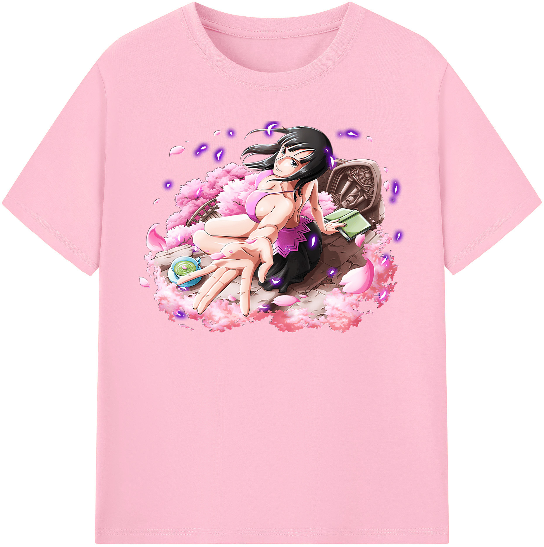 ワンピース ニコ・ロビン ONE PIECE Nico Robin 綿100％半袖Tシャツ（フロントプリント）