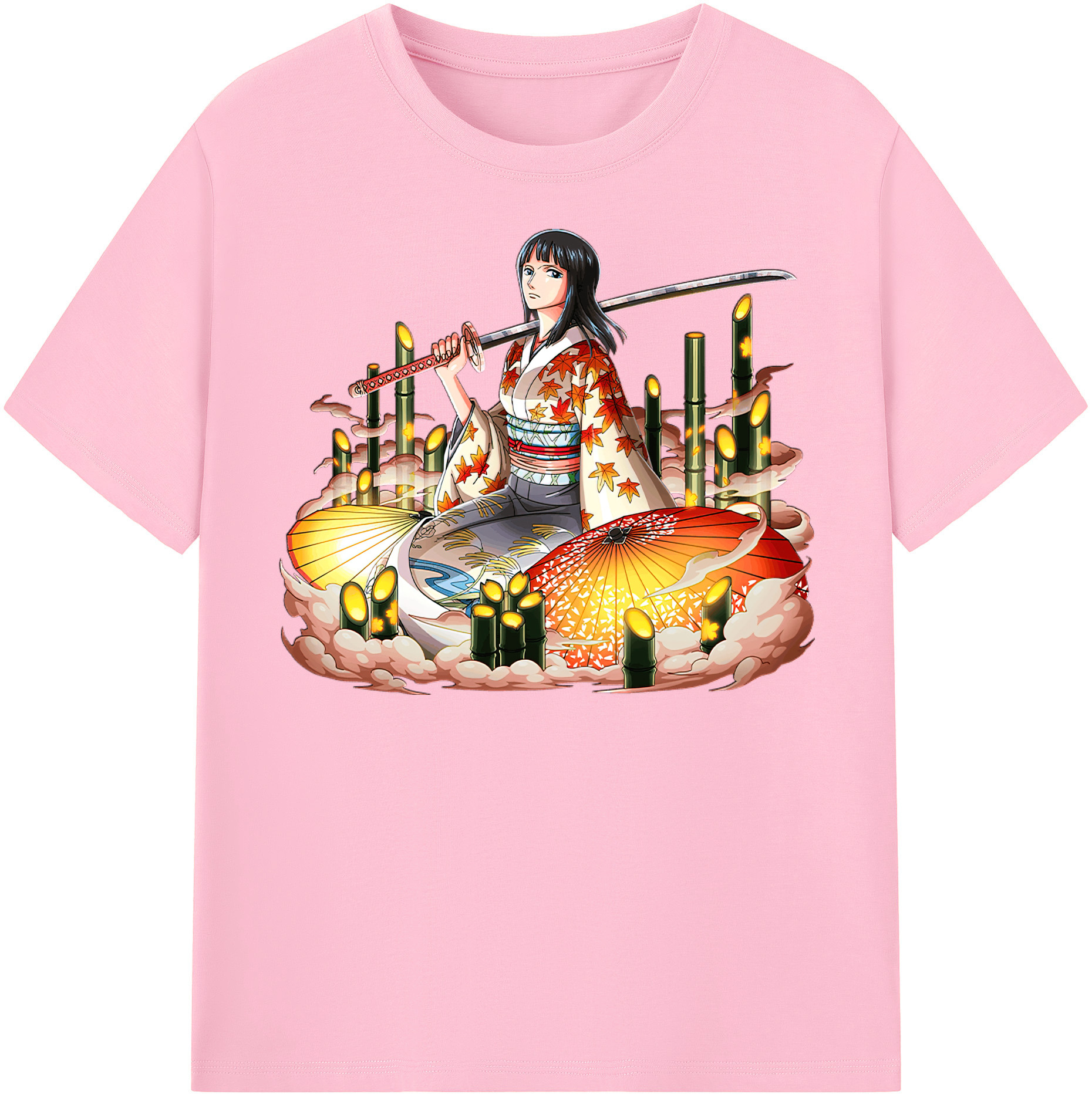 ワンピース ニコ・ロビン ONE PIECE Nico Robin 綿100％半袖Tシャツ（フロントプリント）