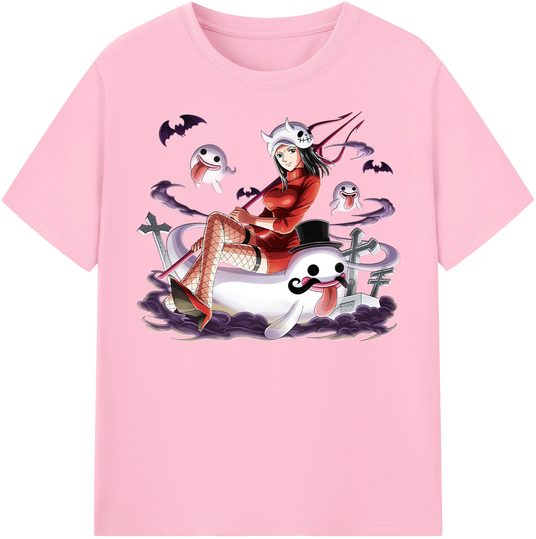 ワンピース ニコ・ロビン ONE PIECE Nico Robin 綿100％半袖Tシャツ（フロントプリント）