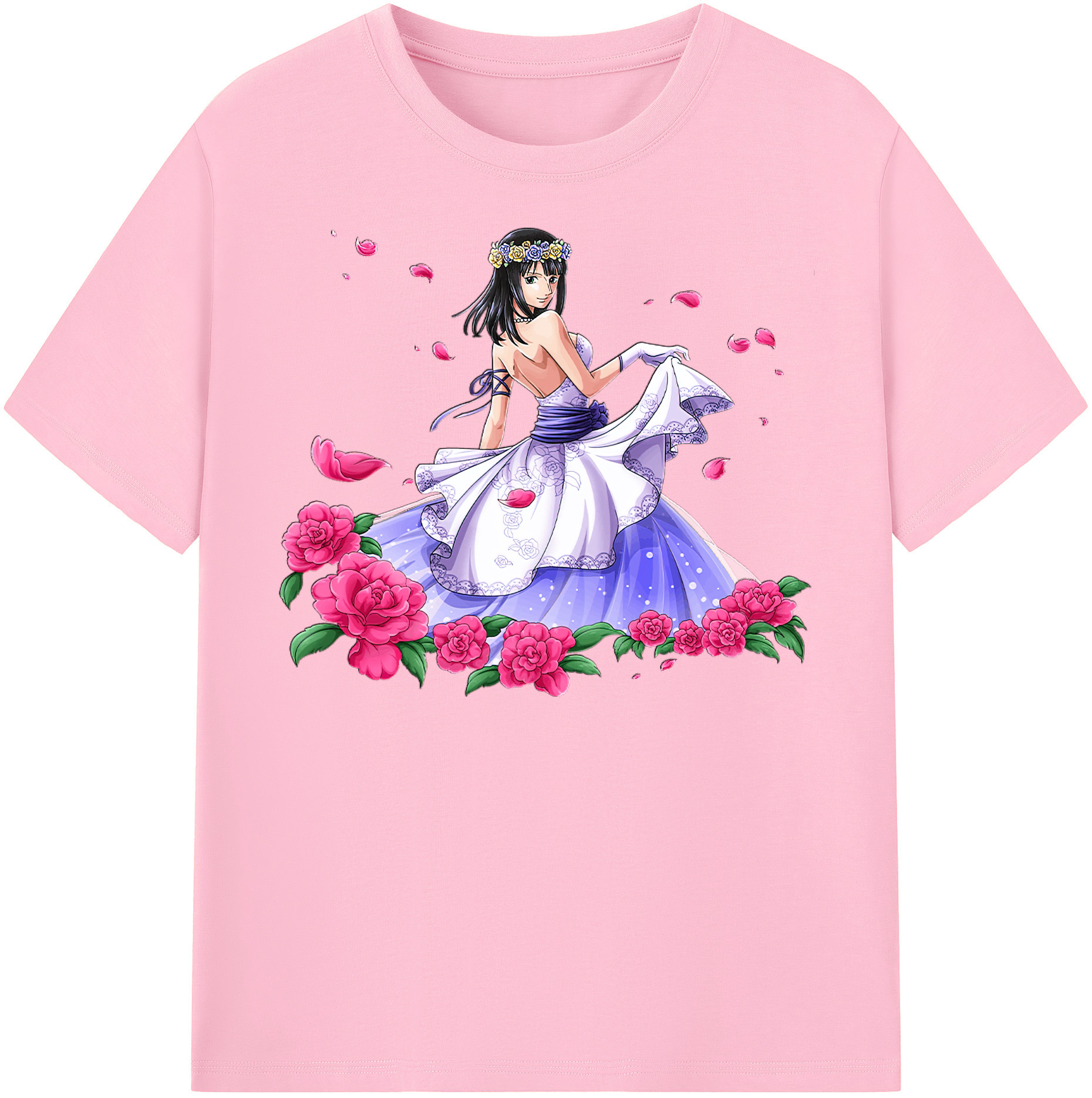 ワンピース ニコ・ロビン ONE PIECE Nico Robin 綿100％半袖Tシャツ（フロントプリント）