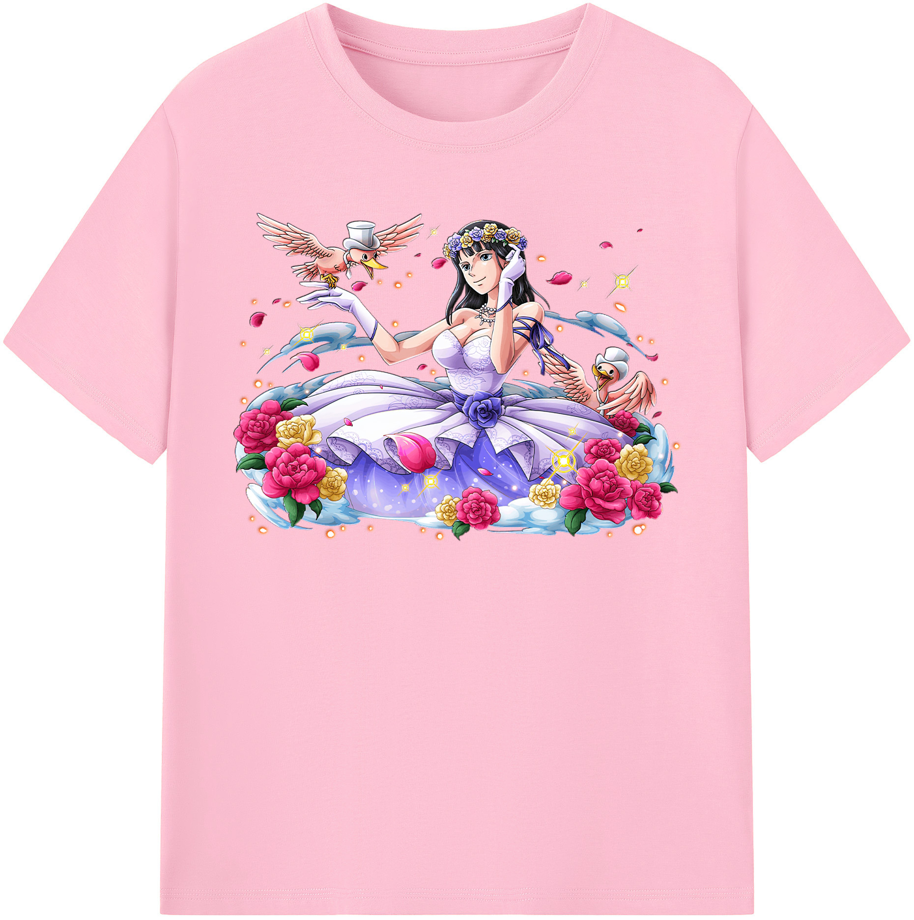 ワンピース ニコ・ロビン ONE PIECE Nico Robin 綿100％半袖Tシャツ（フロントプリント）