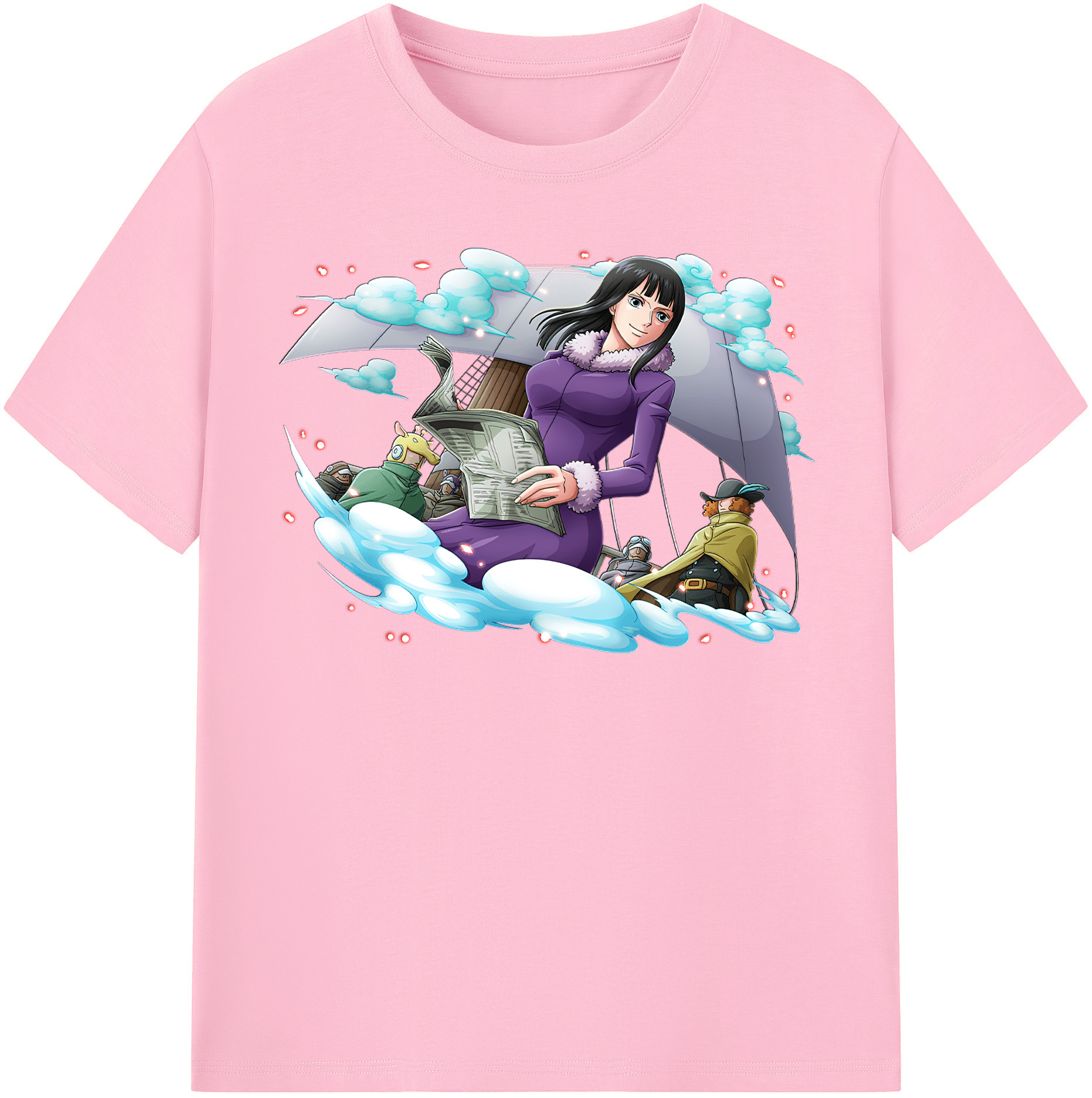 ワンピース ニコ・ロビン ONE PIECE Nico Robin 綿100％半袖Tシャツ（フロントプリント）