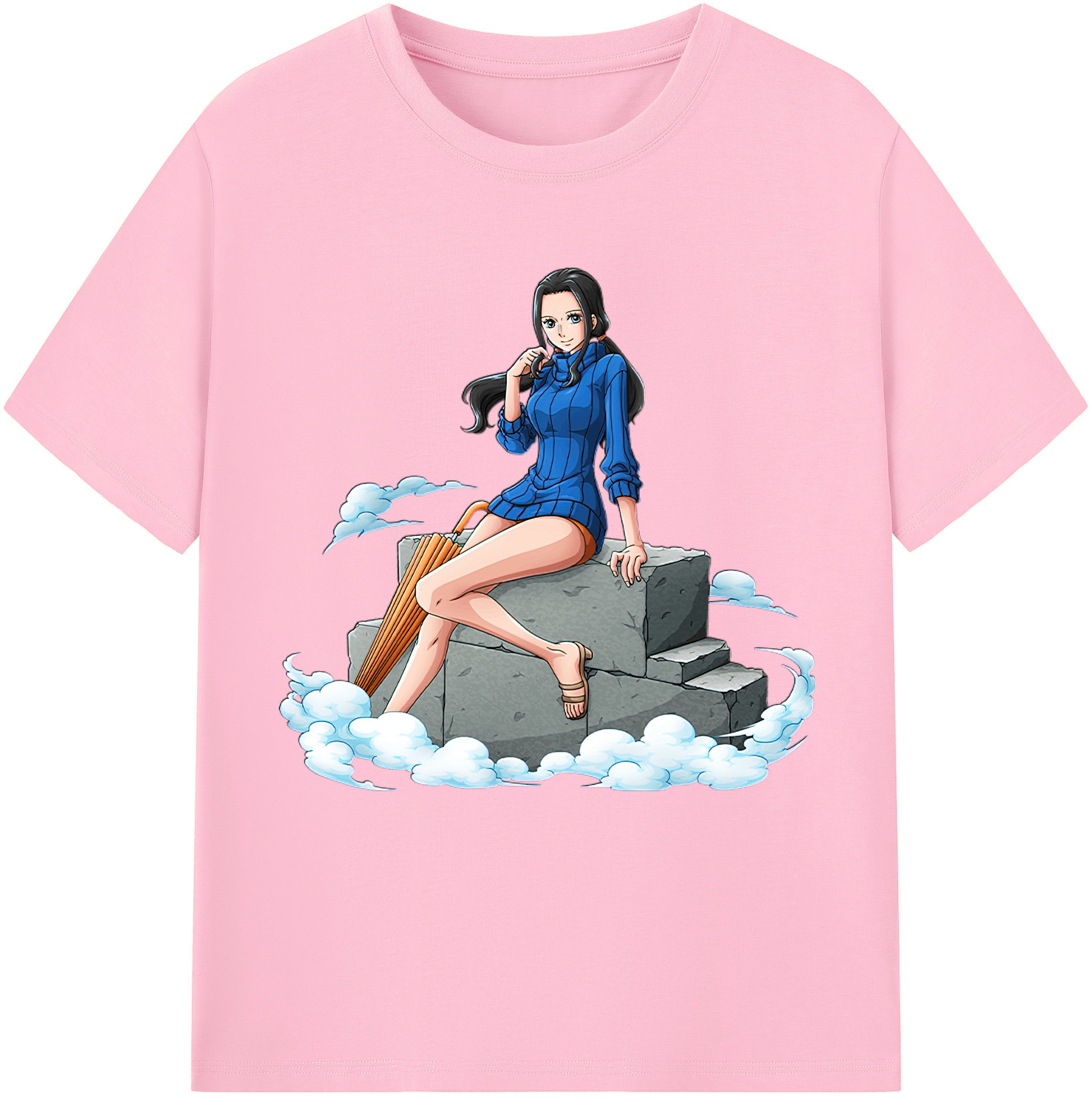 ワンピース ニコ・ロビン ONE PIECE Nico Robin 綿100％半袖Tシャツ（フロントプリント）