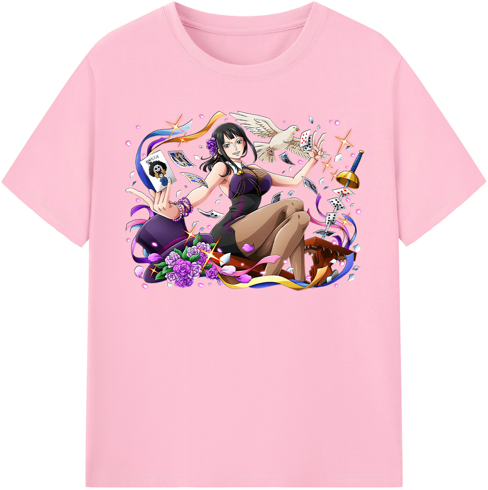 ワンピース ニコ・ロビン ONE PIECE Nico Robin 綿100％半袖Tシャツ（フロントプリント）