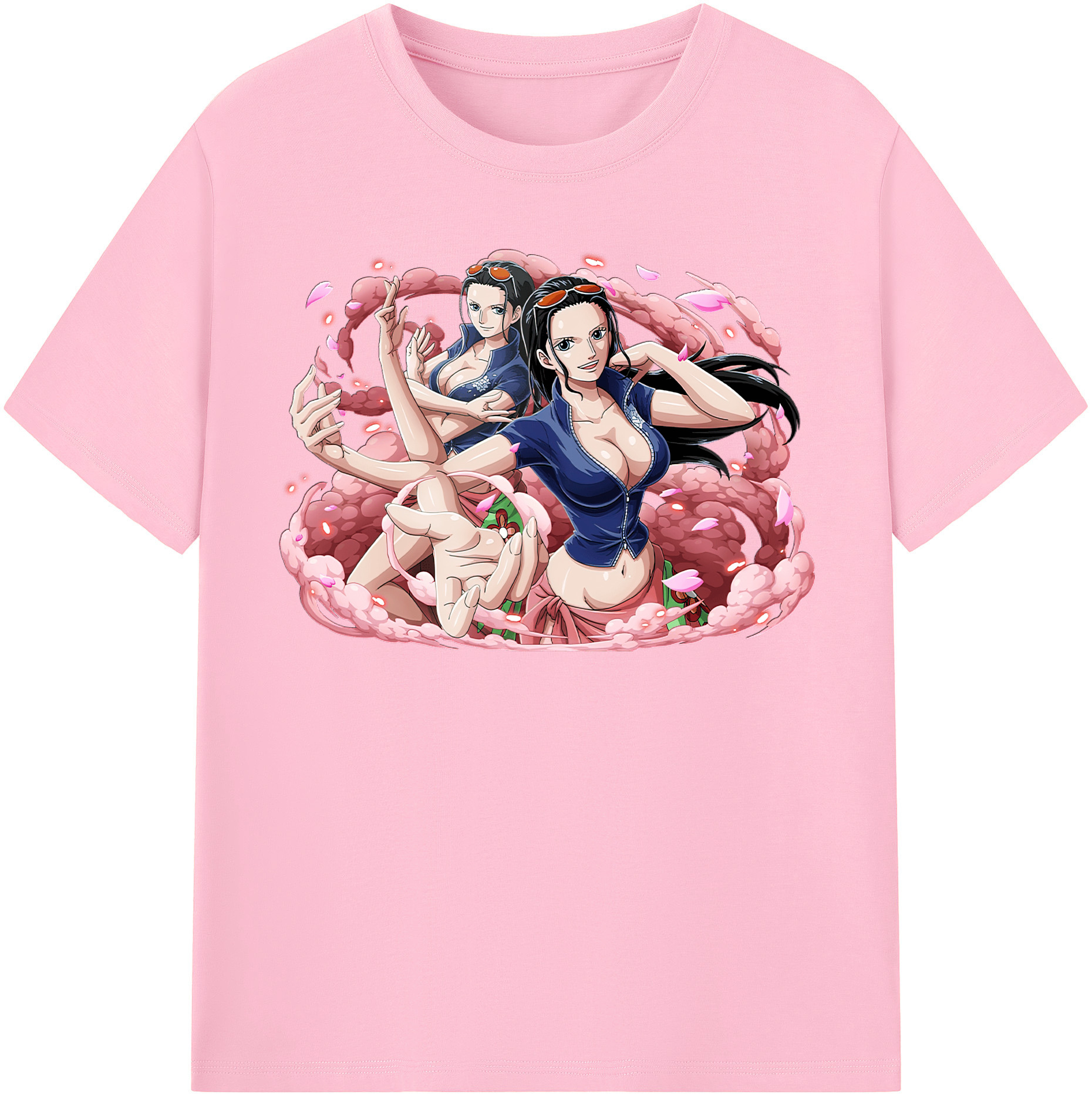 ワンピース ニコ・ロビン ONE PIECE Nico Robin 綿100％半袖Tシャツ（フロントプリント）