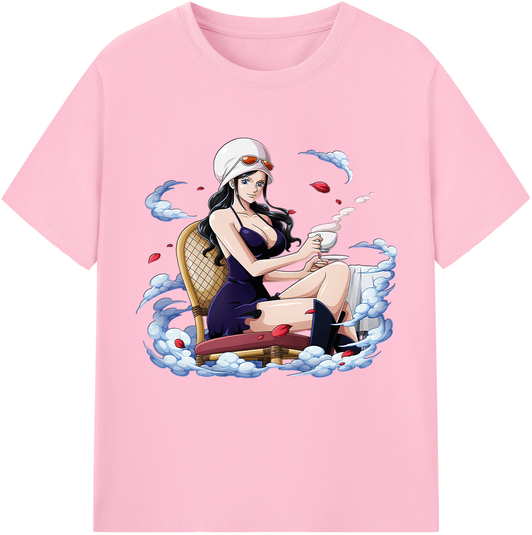 ワンピース ニコ・ロビン ONE PIECE Nico Robin 綿100％半袖Tシャツ（フロントプリント）