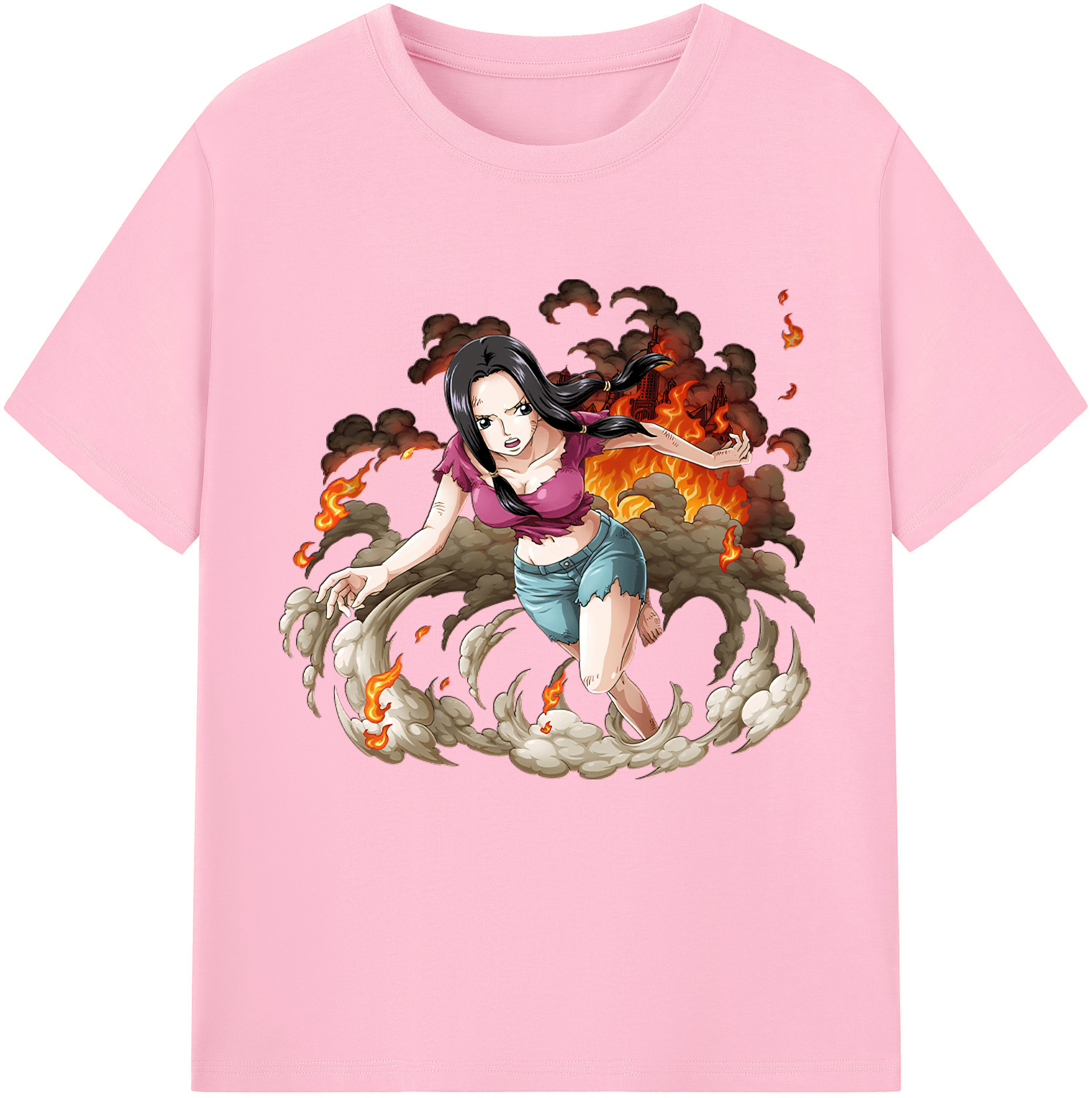 ワンピース ニコ・ロビン ONE PIECE Nico Robin 綿100％半袖Tシャツ（フロントプリント）