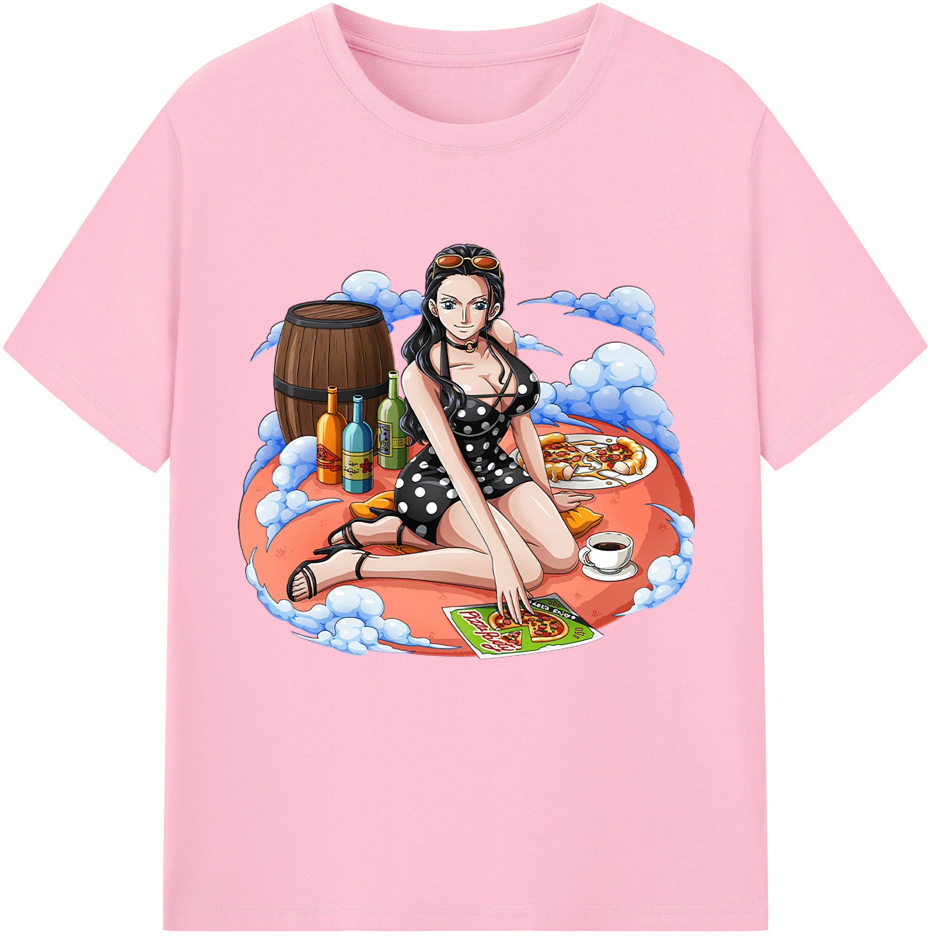 ワンピース ニコ・ロビン ONE PIECE Nico Robin 綿100％半袖Tシャツ（フロントプリント）
