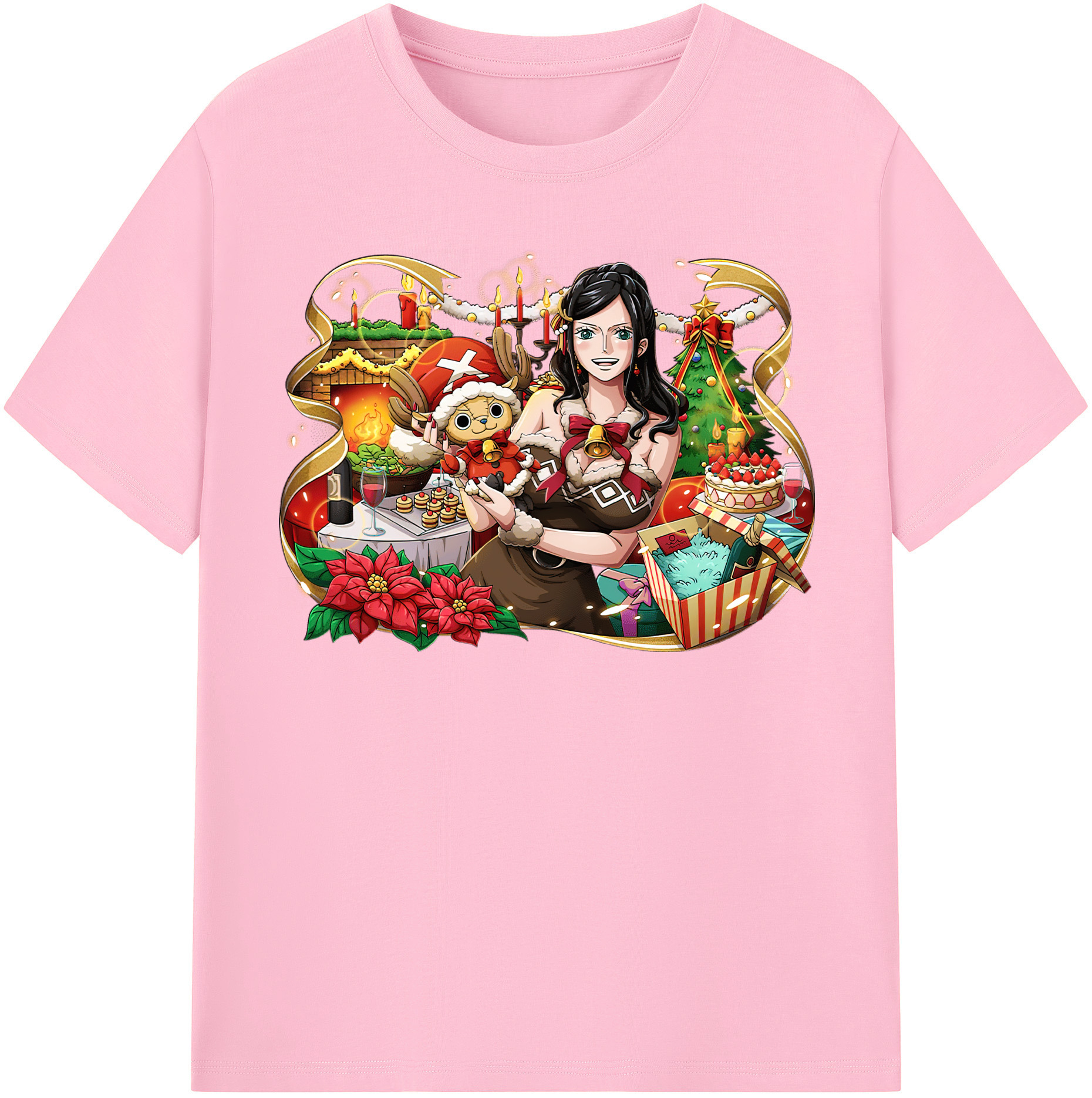 ワンピース ニコ・ロビン ONE PIECE Nico Robin 綿100％半袖Tシャツ（フロントプリント）