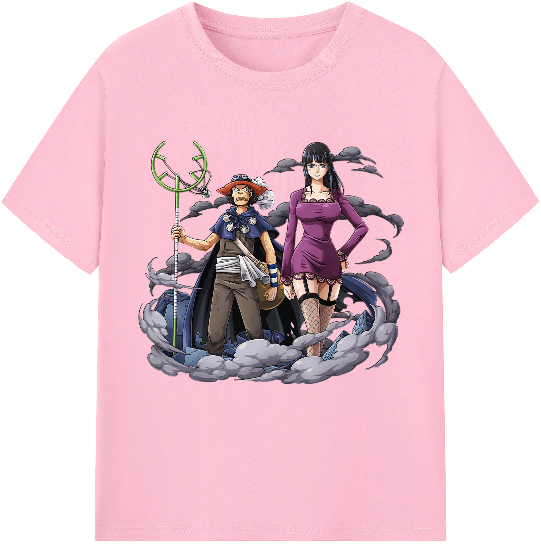ワンピース ニコ・ロビン ONE PIECE Nico Robin 綿100％半袖Tシャツ（フロントプリント）