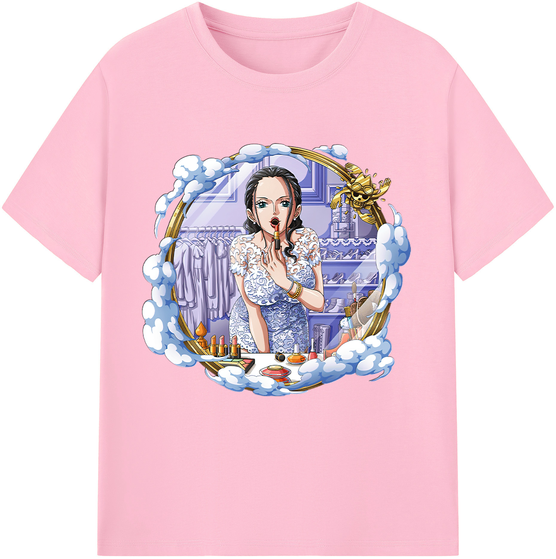 ワンピース ニコ・ロビン ONE PIECE Nico Robin 綿100％半袖Tシャツ（フロントプリント）