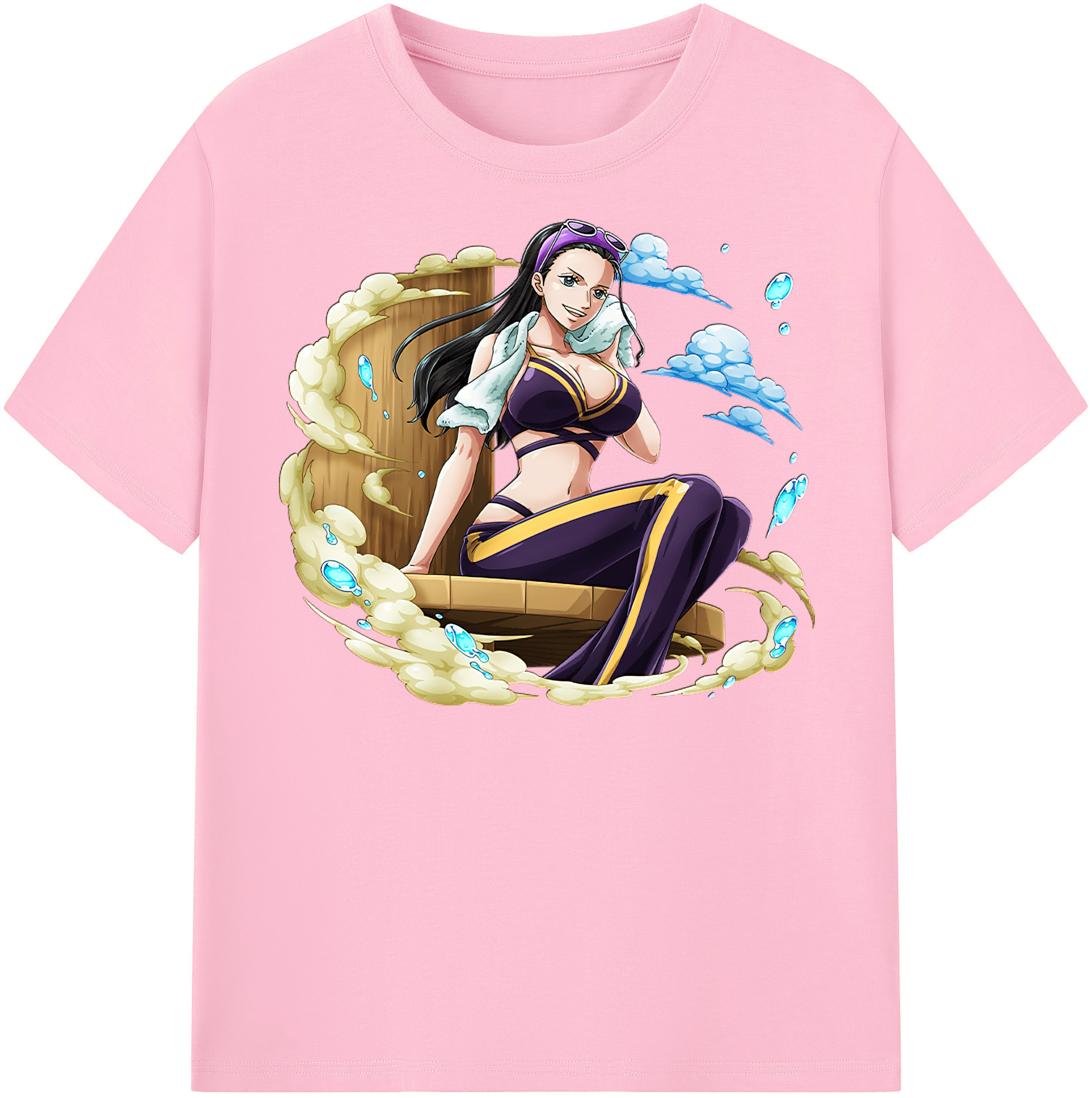 ワンピース ニコ・ロビン ONE PIECE Nico Robin 綿100％半袖Tシャツ（フロントプリント）