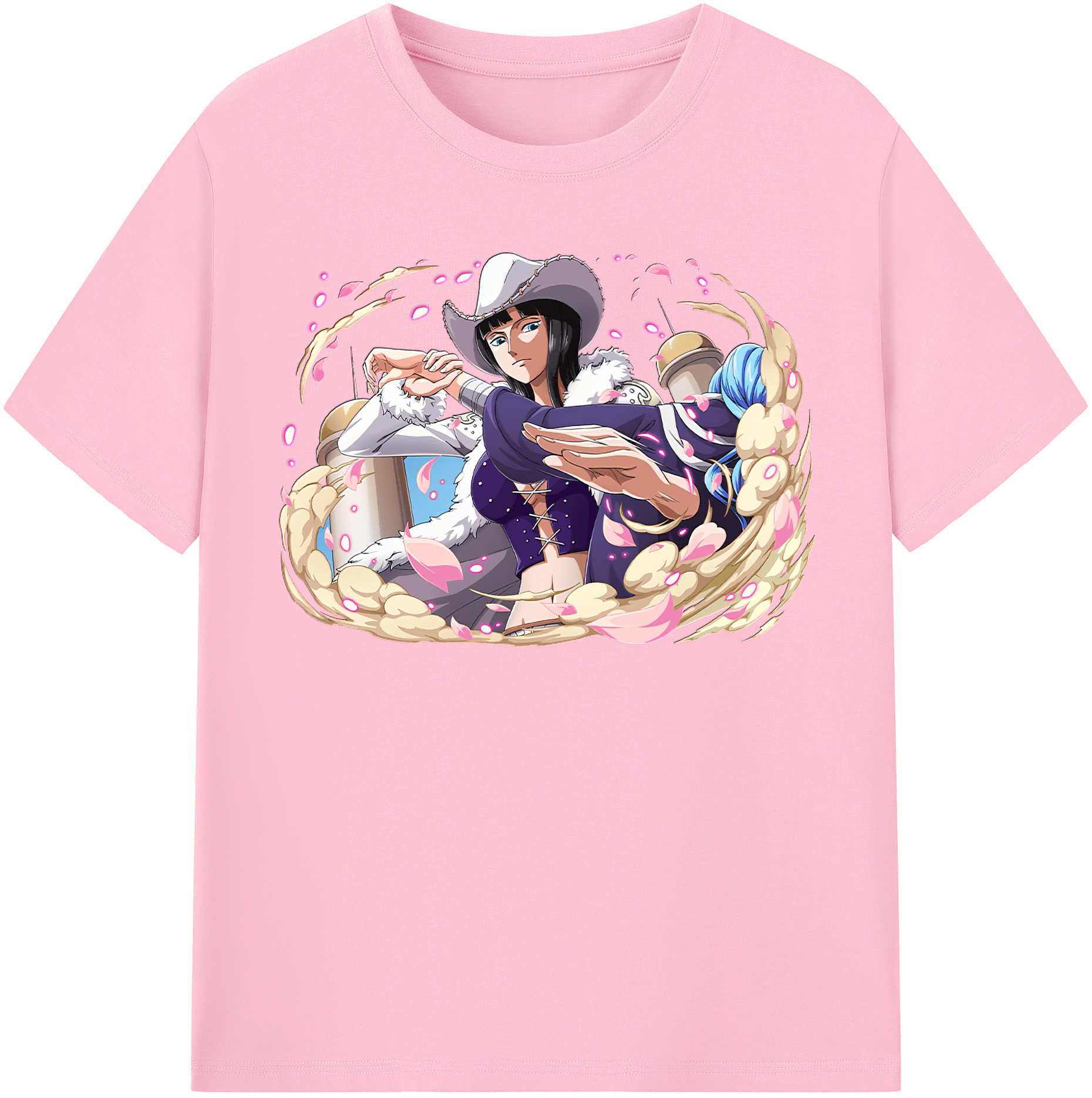 ワンピース ニコ・ロビン ONE PIECE Nico Robin 綿100％半袖Tシャツ（フロントプリント）