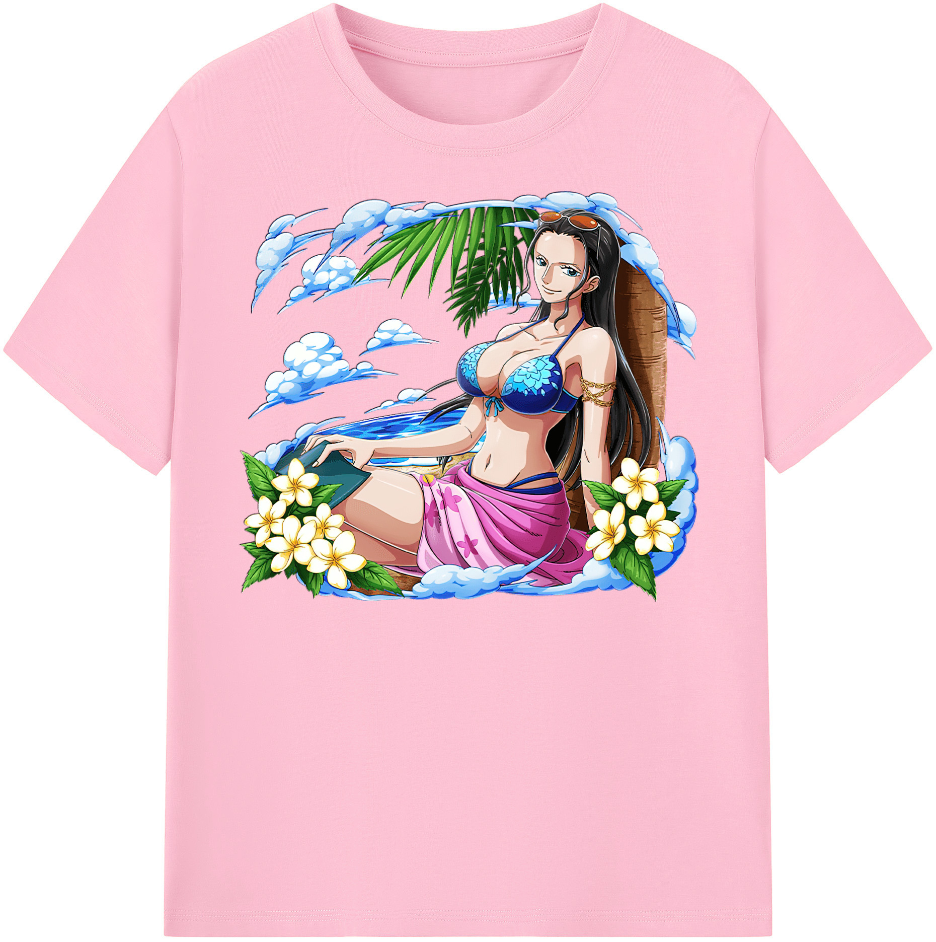 ワンピース ニコ・ロビン ONE PIECE Nico Robin 綿100％半袖Tシャツ（フロントプリント）