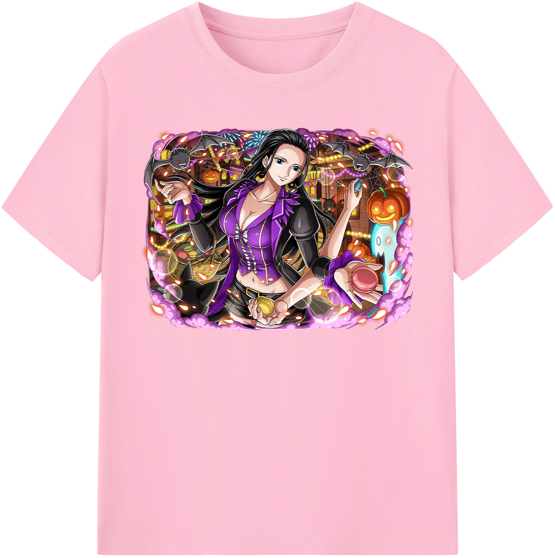ワンピース ニコ・ロビン ONE PIECE Nico Robin 綿100％半袖Tシャツ（フロントプリント）