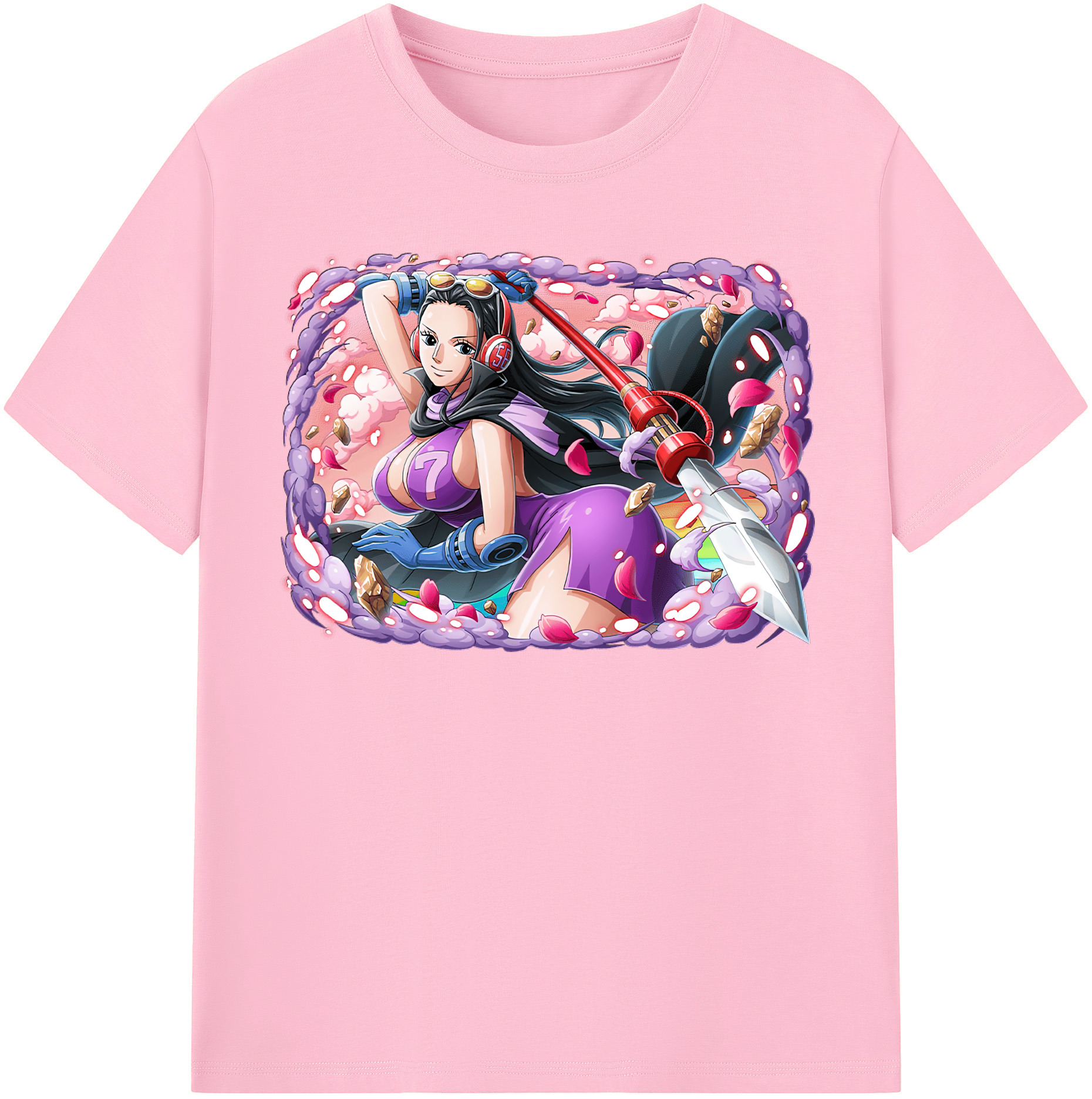 ワンピース ニコ・ロビン ONE PIECE Nico Robin 綿100％半袖Tシャツ（フロントプリント）