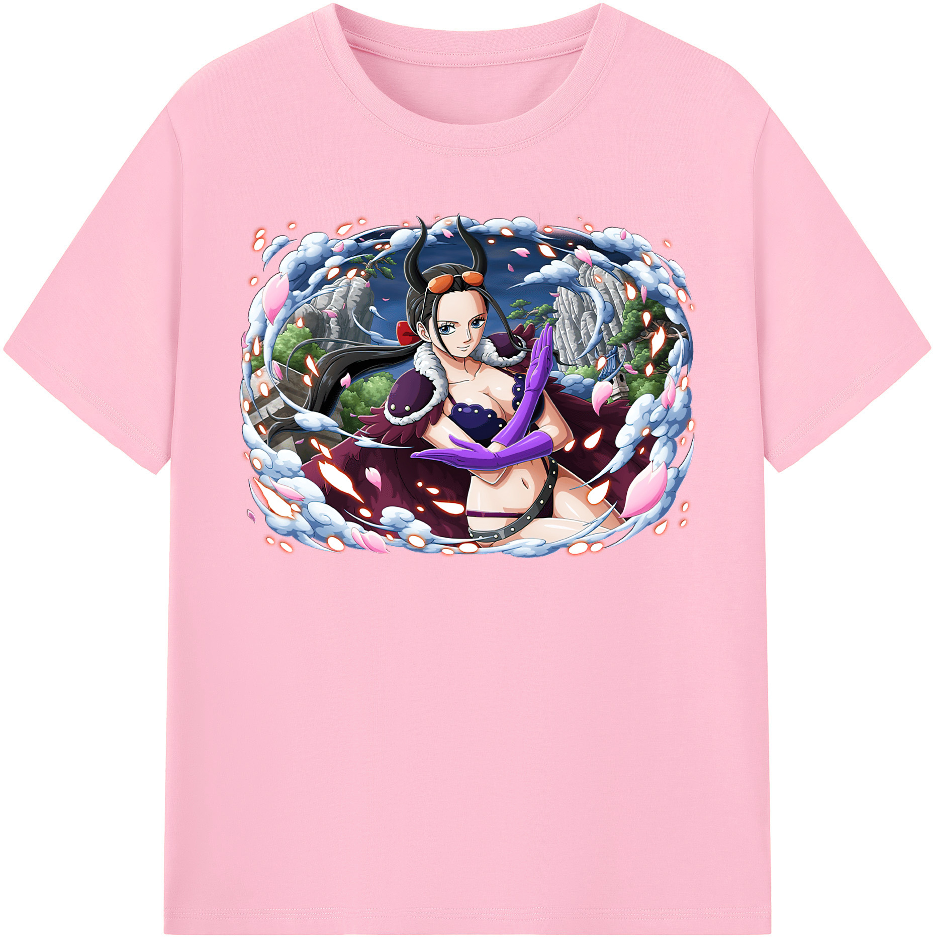 ワンピース ニコ・ロビン ONE PIECE Nico Robin 綿100％半袖Tシャツ（フロントプリント）