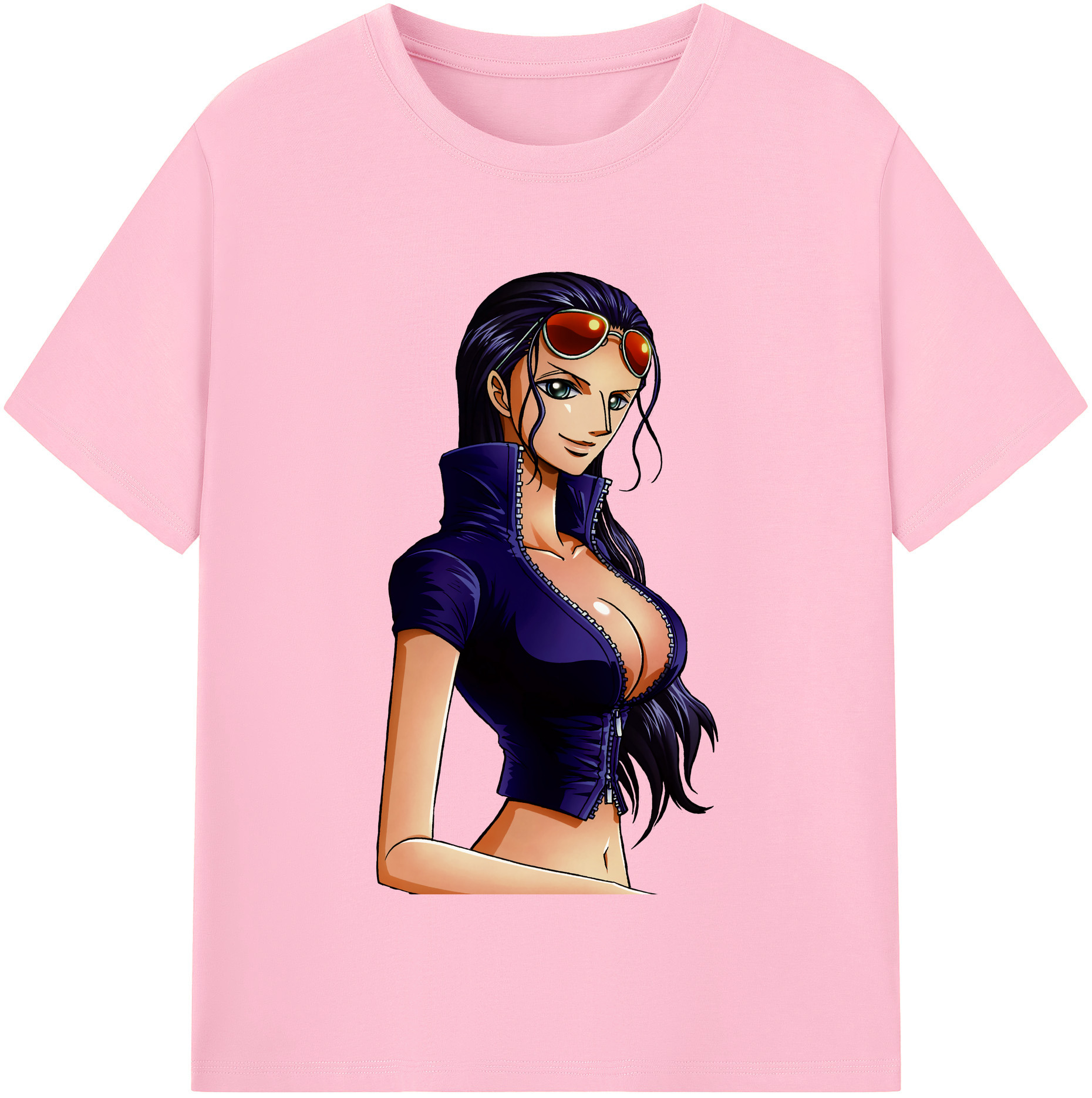 ワンピース ニコ・ロビン ONE PIECE Nico Robin 綿100％半袖Tシャツ（フロントプリント）