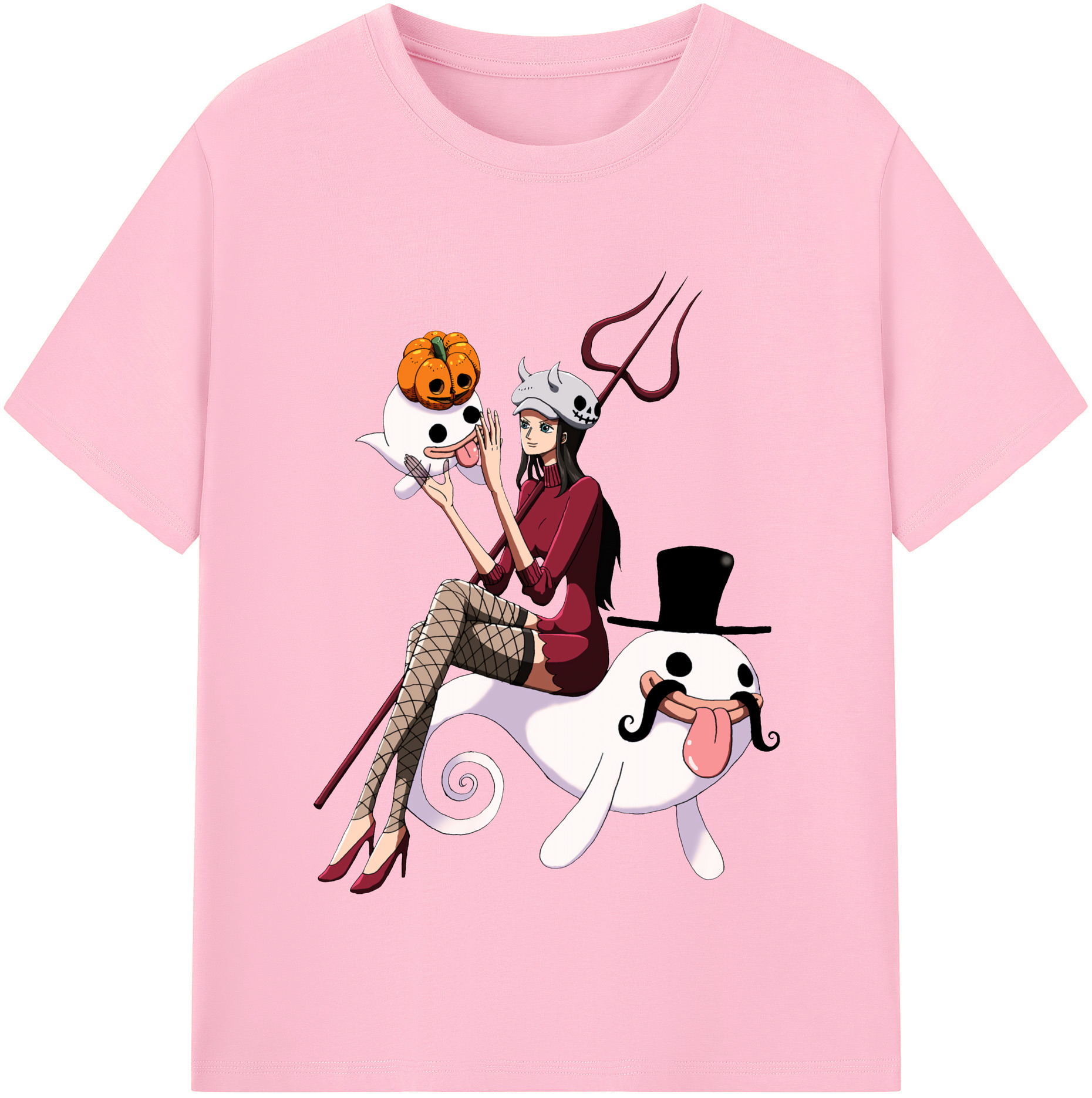 ワンピース ニコ・ロビン ONE PIECE Nico Robin 綿100％半袖Tシャツ（フロントプリント）